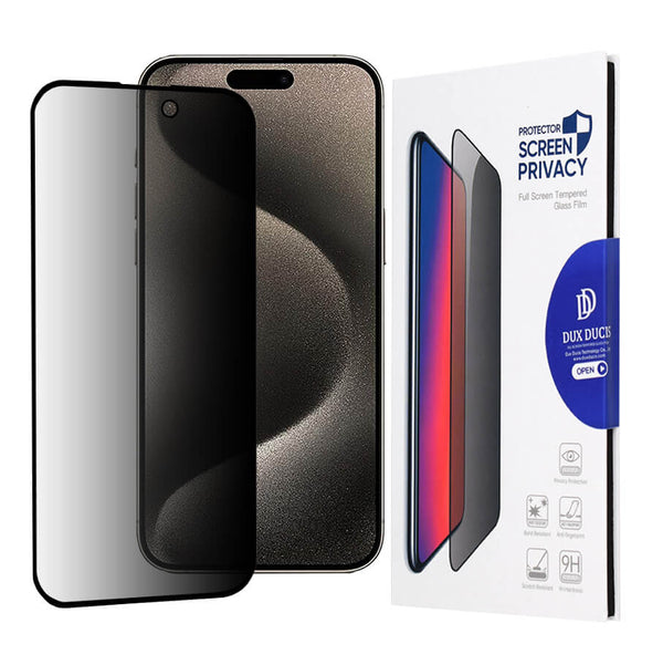 Dux Ducis iPhone 15 Pro Max 2.5D Glass Privacy 9H Full Screen Αντιχαρακτικό Γυαλί Οθόνης - Black