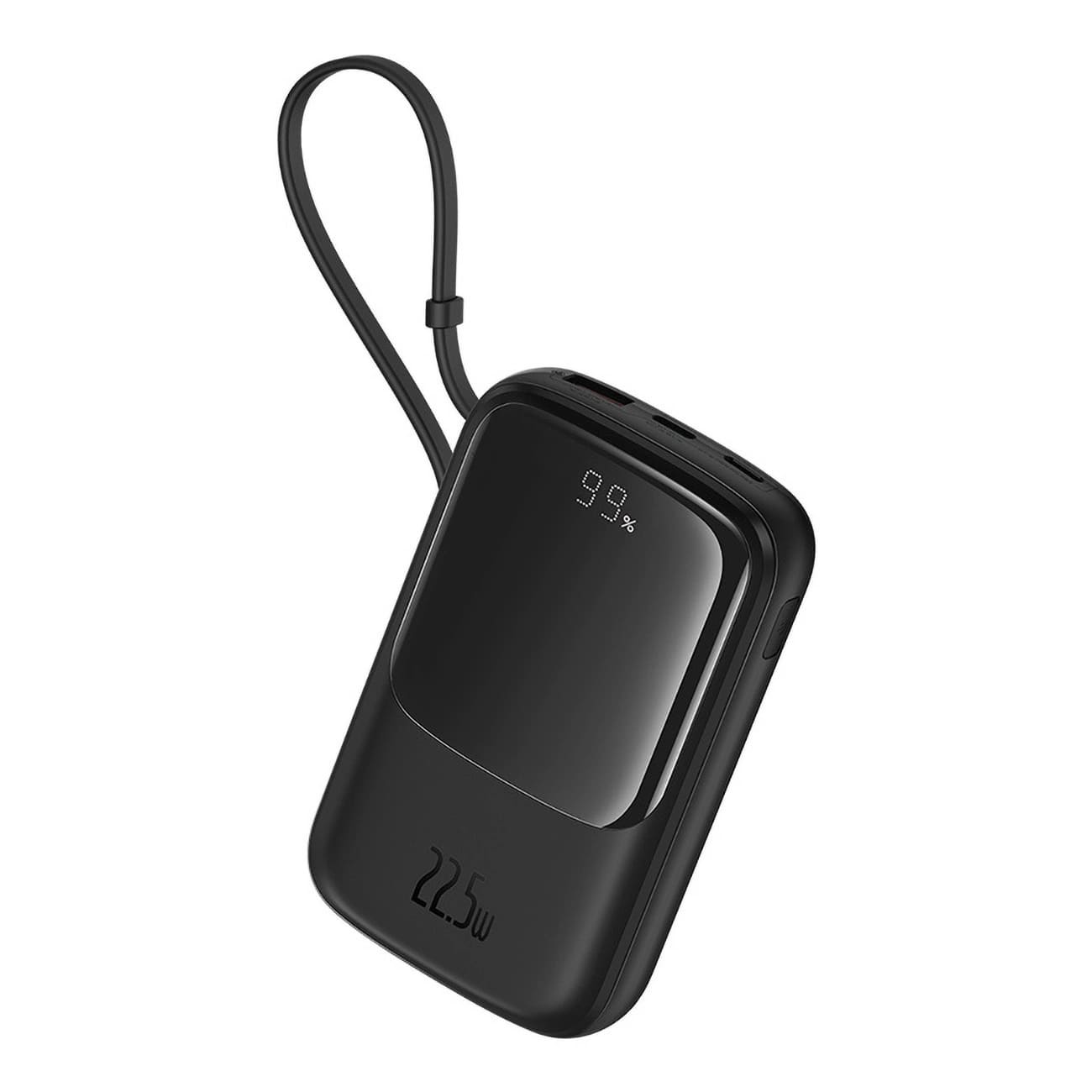 Baseus Qpow Pro+ Power Bank 10000mAh 22.5W με Οθόνη και Ενσωματωμένο Καλώδιο Type-C - Black - P10067101113-00