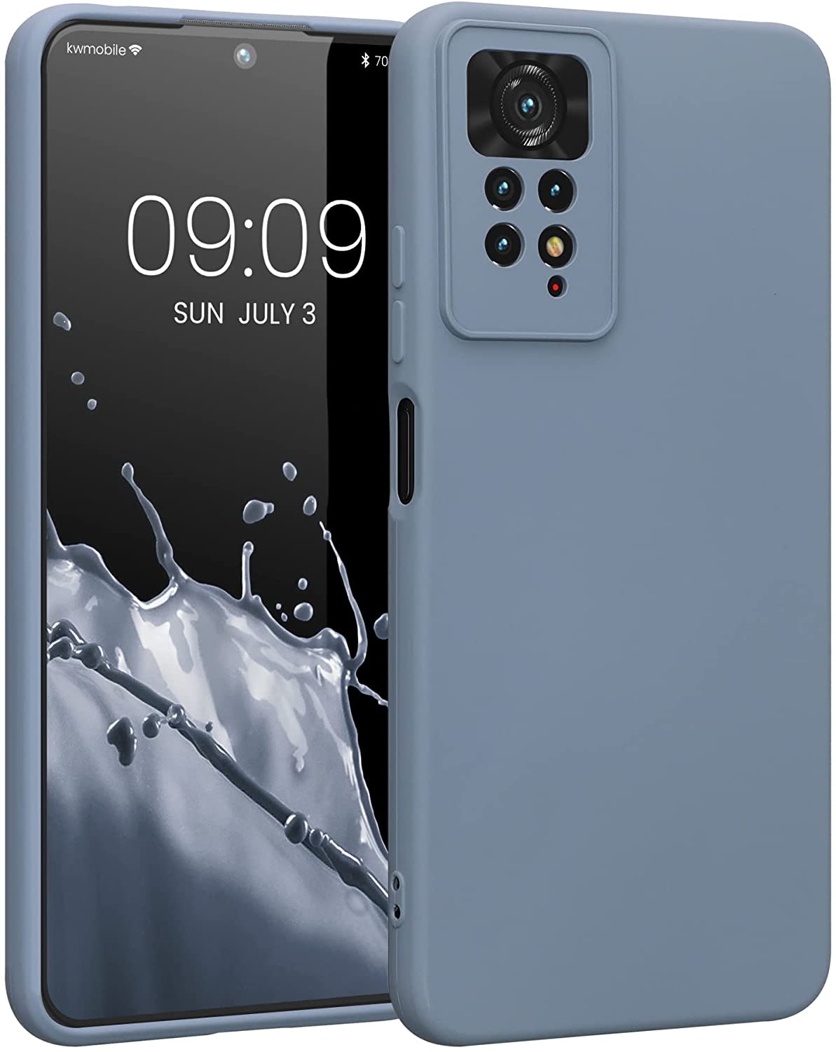 KW Xiaomi Redmi Note 11 Pro / Note 11 Pro 5G Θήκη Σιλικόνης Rubberized TPU - Blue Grey - 57919.12