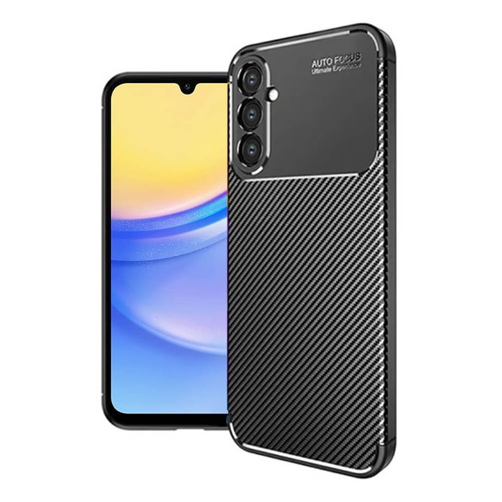 Techsuit Samsung Galaxy A16 4G / A16 5G - CarbonFiber - Θήκη Σιλικόνης - Black