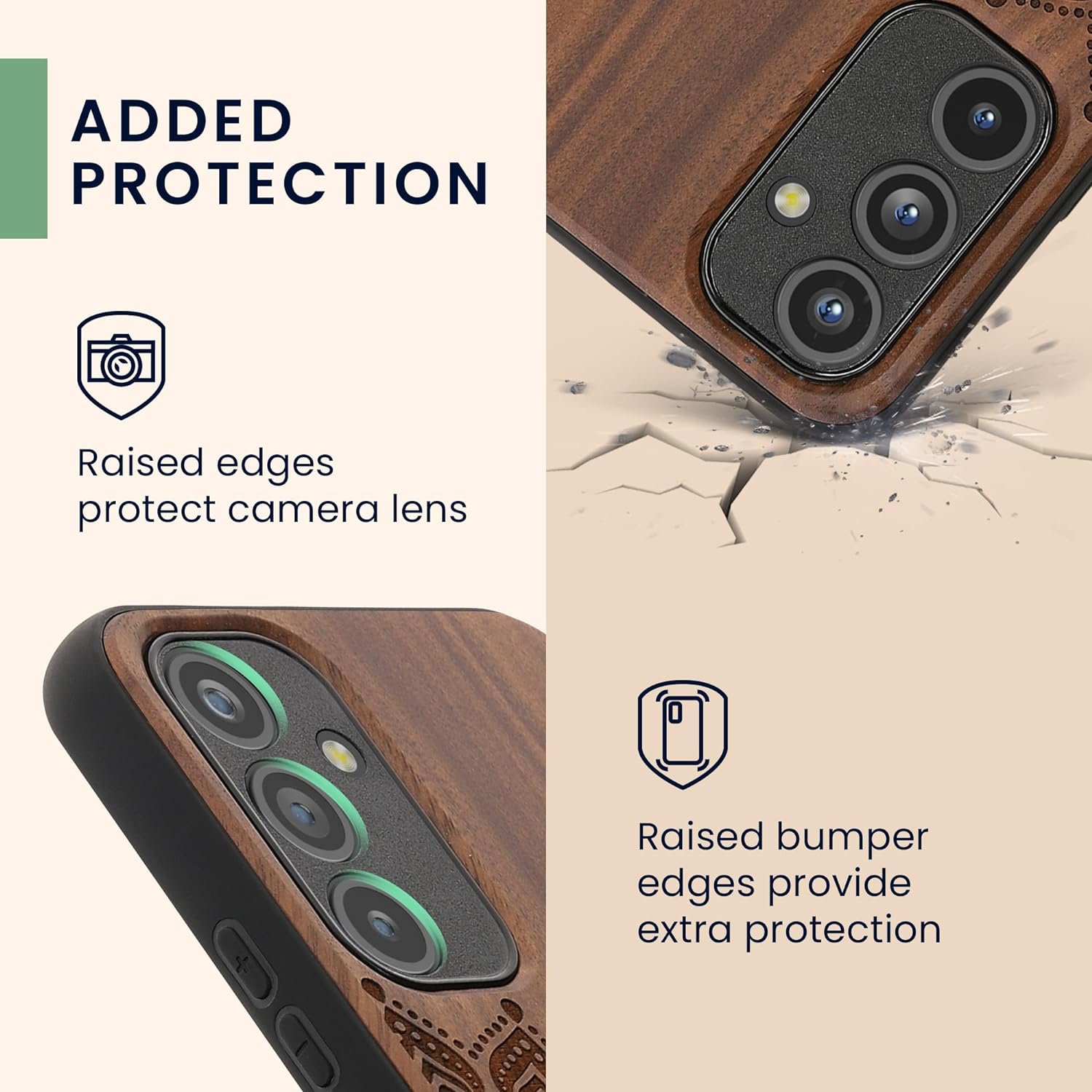 KW Samsung Galaxy A54 5G Θήκη από Φυσικό Ξύλο - Design Rising Sun - Dark Brown - 60799.03