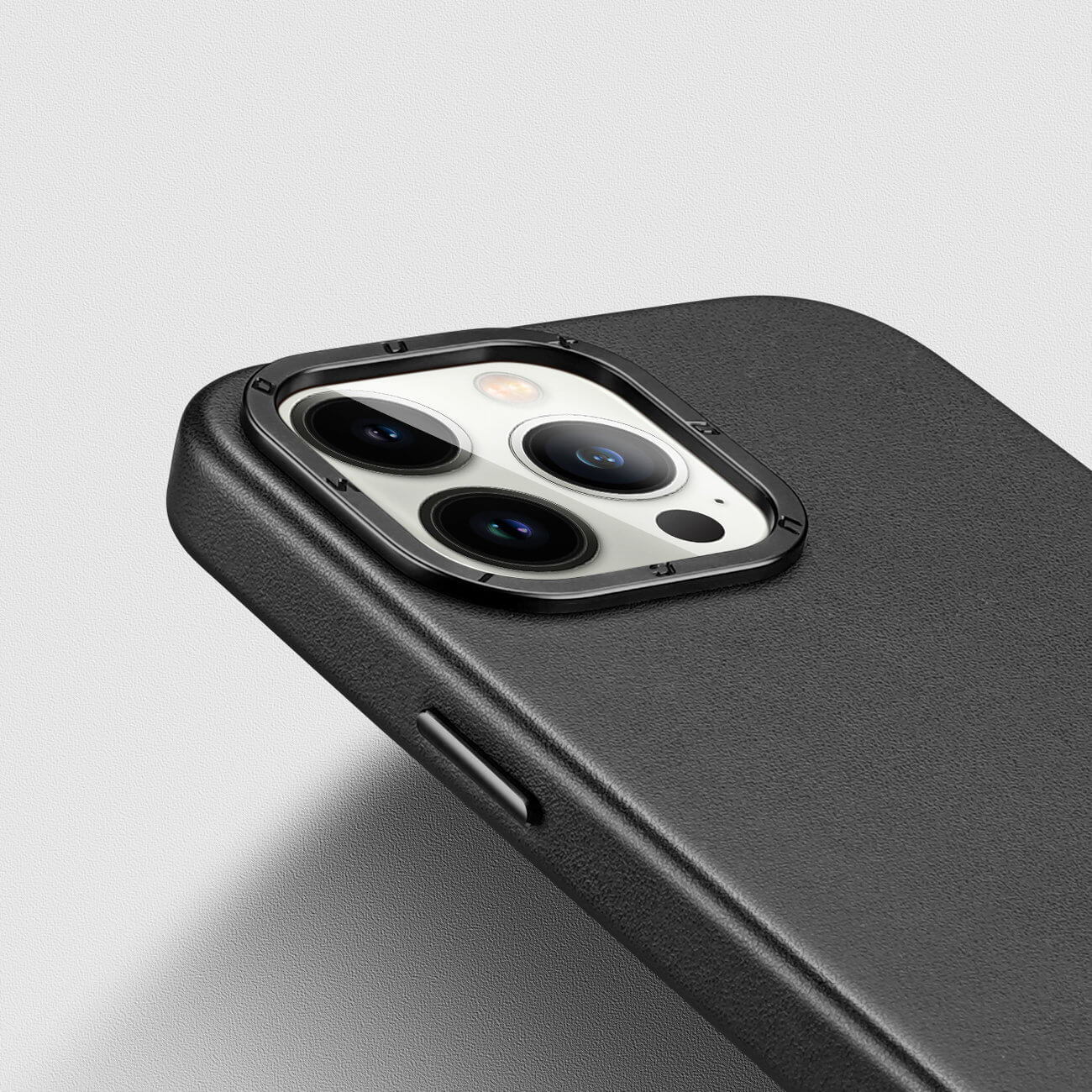 Dux Ducis iPhone 14 Pro Grit Leather Case Θήκη με Επένδυση Συνθετικού Δέρματος και MagSafe - Black