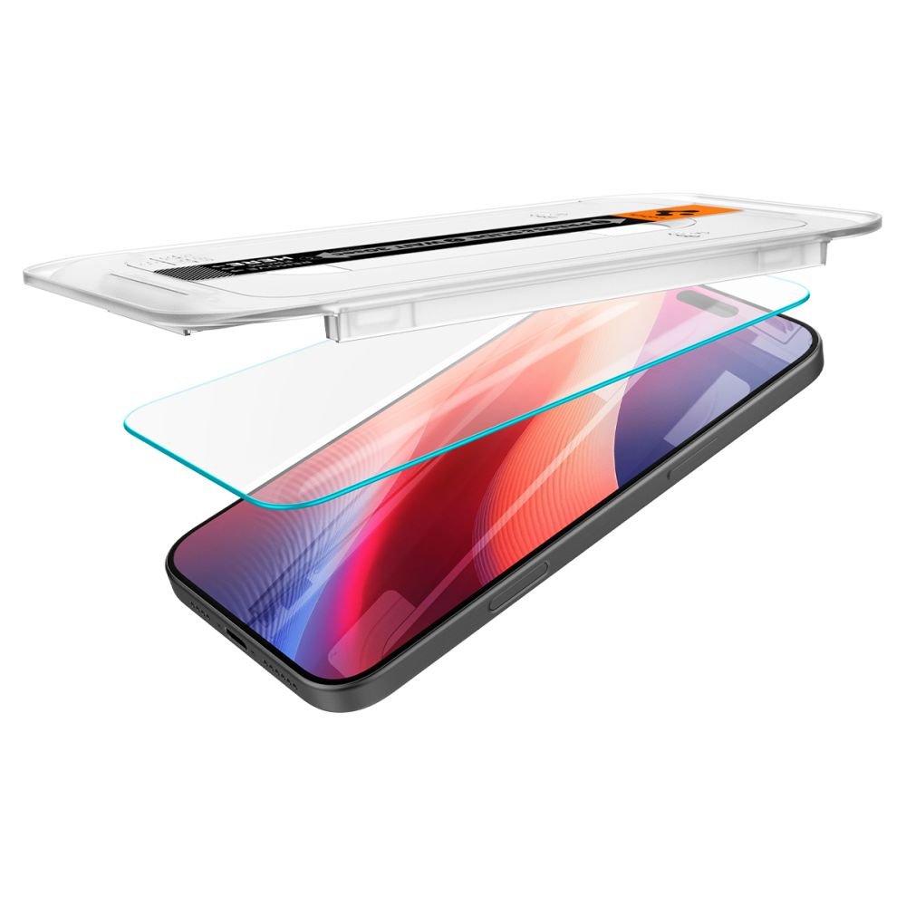 Spigen iPhone 16 Pro / iPhone 17 / iPhone 17 Pro Glas.TR EZ Fit 9H Αντιχαρακτικό Γυαλί Οθόνης - Clear - AGL07935
