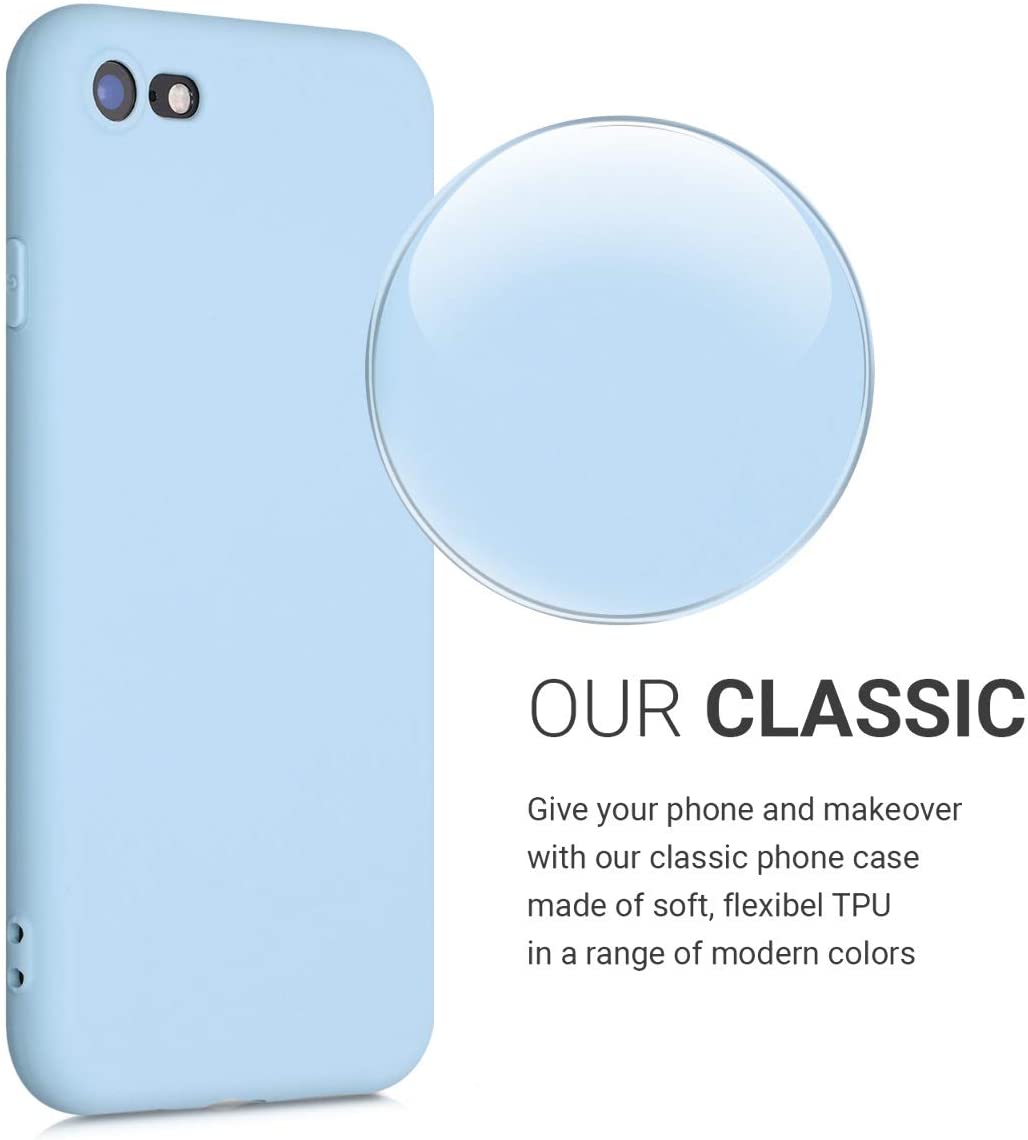 KW iPhone SE 2022 / SE 2020 / 7 / 8 Θήκη Σιλικόνης TPU - Pastel Blue - 39458.177