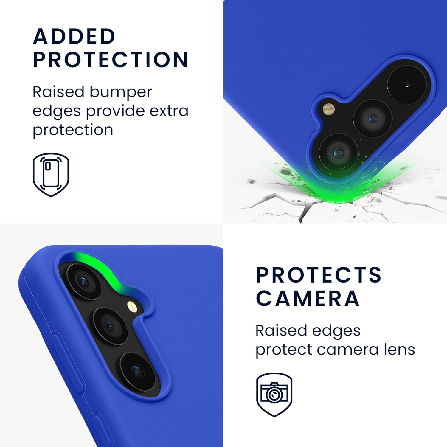 KW Samsung Galaxy A55 5G Θήκη Σιλικόνης Rubberized TPU - Baltic Blue