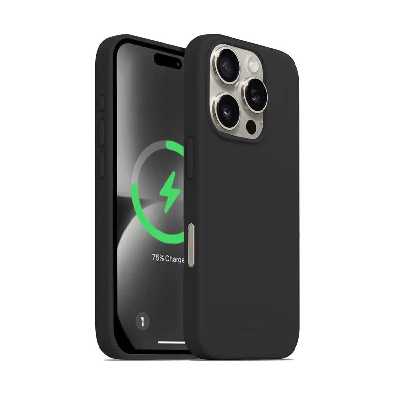 Crong iPhone 16 Pro Max Color Cover Magnetic - Θήκη Σιλικόνης με MagSafe - Black