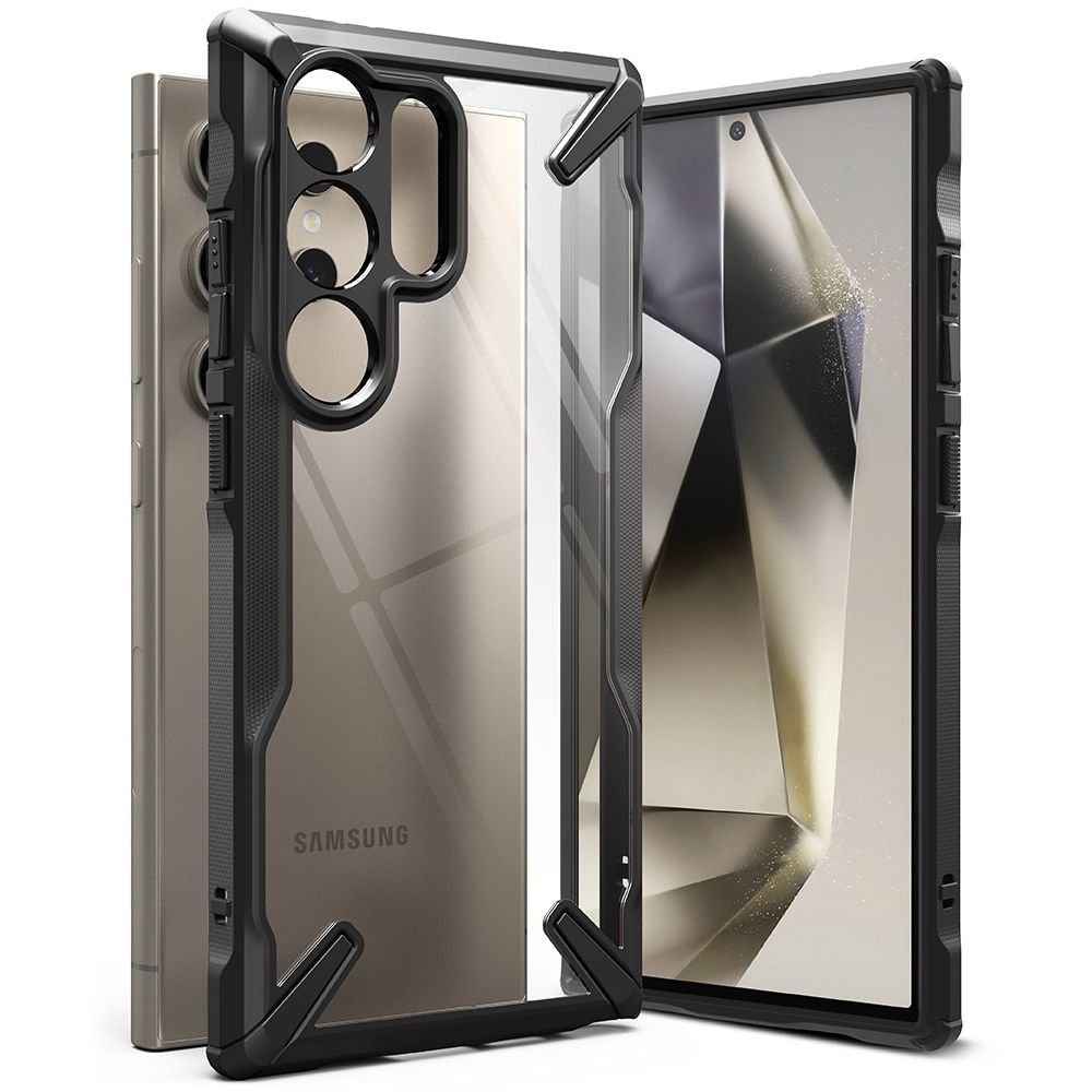 Ringke Samsung Galaxy S24 Ultra Fusion X Σκληρή Θήκη με Πλαίσιο Σιλικόνης - Black - Διάφανη