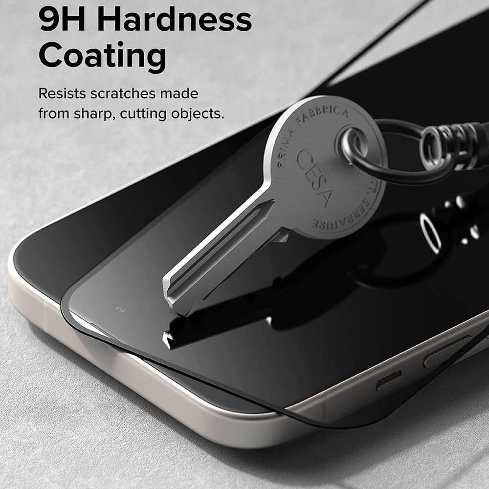 Ringke iPhone 15 Plus / 16 Plus TG Case Friendly Full Screen Tempered Glass 9H Αντιχαρακτικό Γυαλί Οθόνης - Black