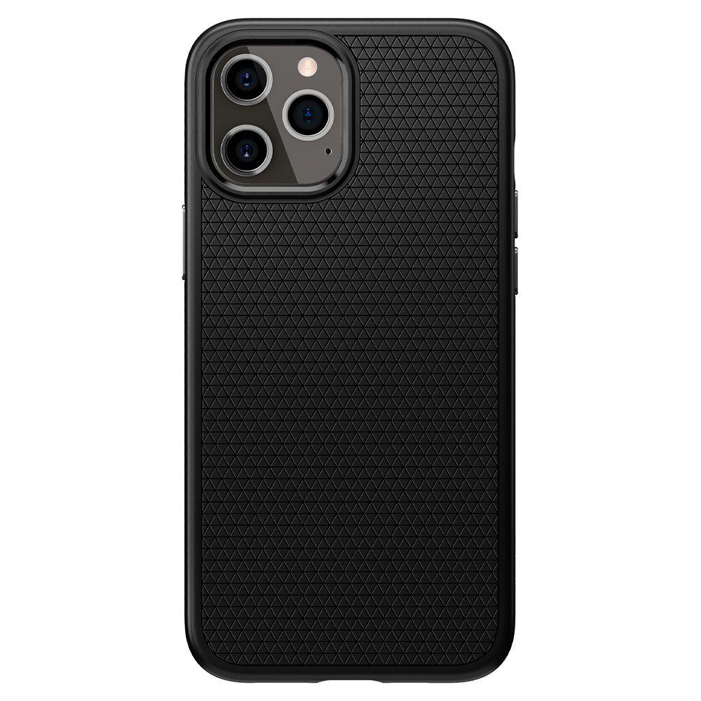 Spigen iPhone 12 / iPhone 12 Pro Liquid Air Θήκη Σιλικόνης - Matte Black
