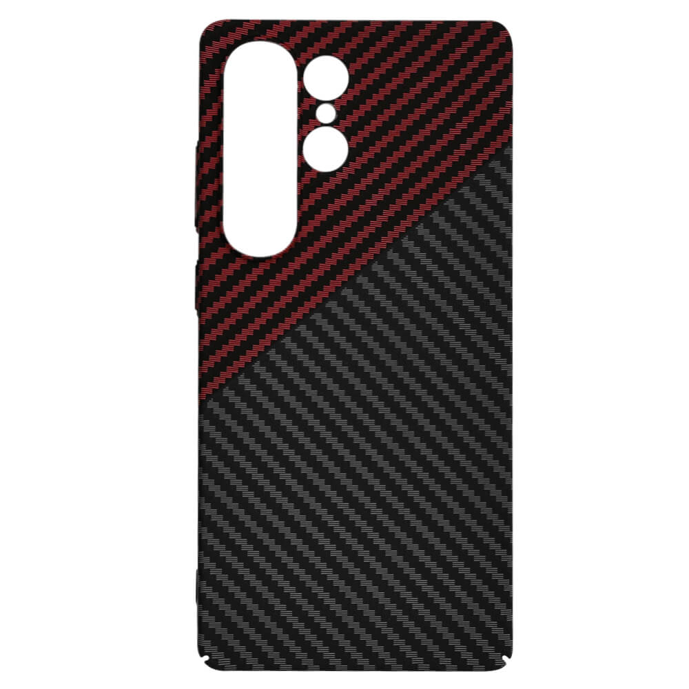 Techsuit Samsung Galaxy S25 Ultra Σκληρή Θήκη Carbonite FiberShell - Red Vortex