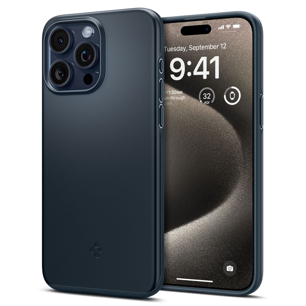 Spigen iPhone 15 Pro Max Thin Fit Σκληρή Θήκη - Metal Slate