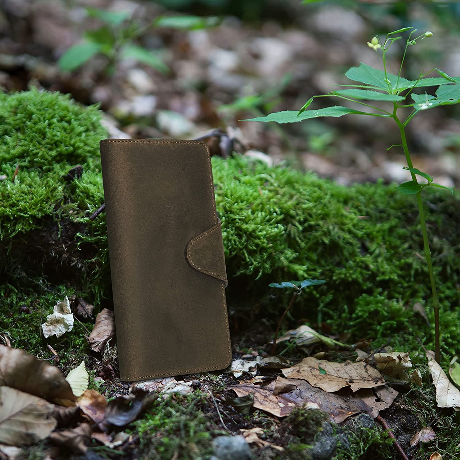 Kalibri Samsung Galaxy A23 5G Θήκη Πορτοφόλι Stand από Γνήσιο Δέρμα - Brown - 58321.05