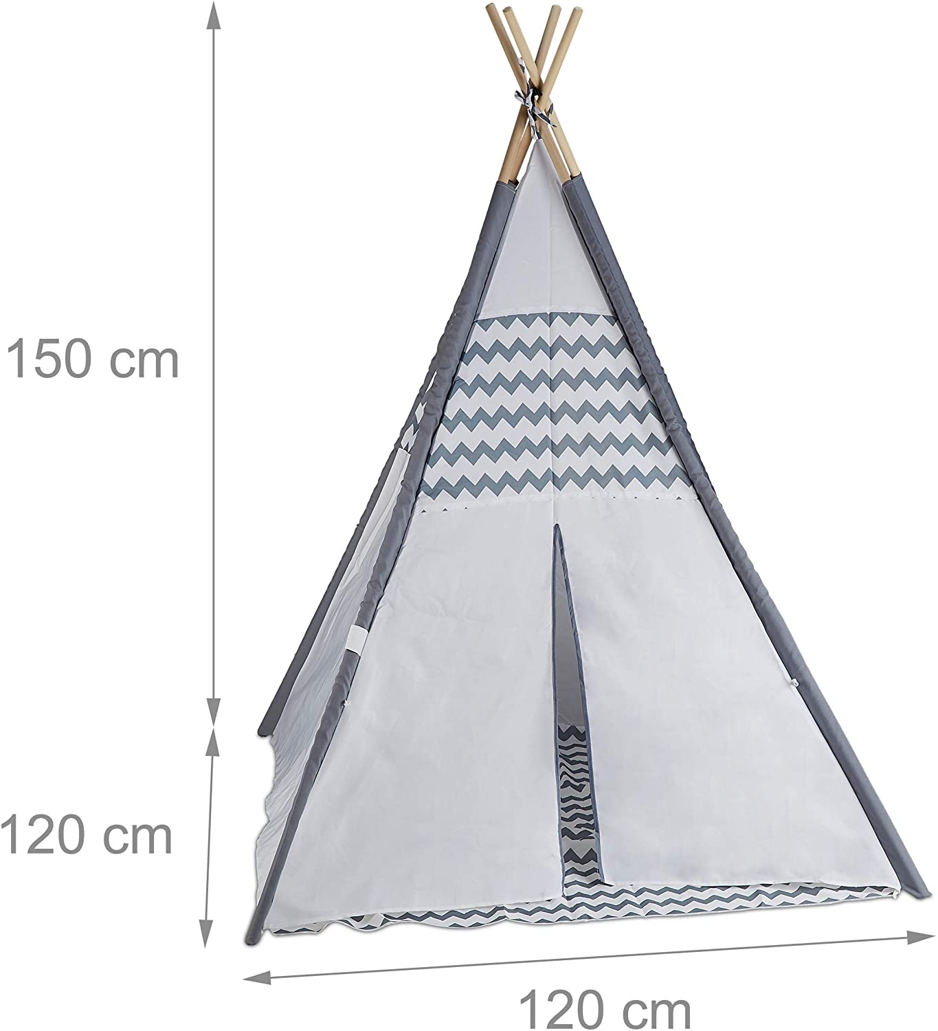 Relaxdays Teepee Παιδική Σκηνή - White - 4052025353001