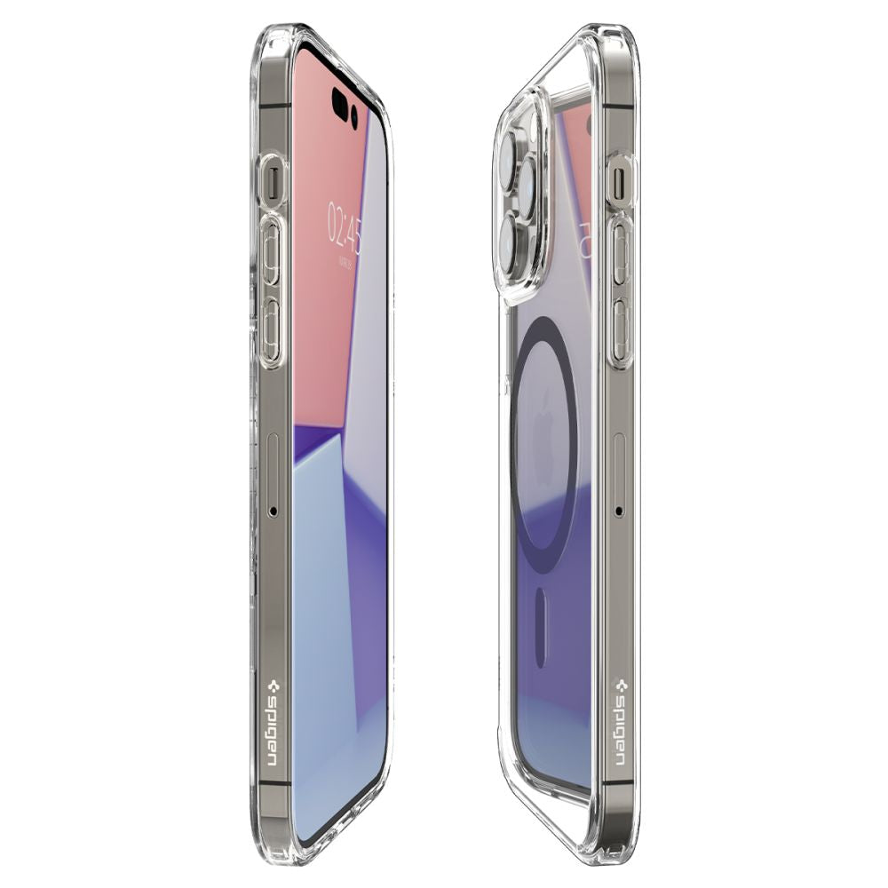 Spigen iPhone 14 Pro Max Ultra Hybrid Mag Σκληρή Θήκη με Πλαίσιο Σιλικόνης Και MagSafe - Graphite / Διάφανη