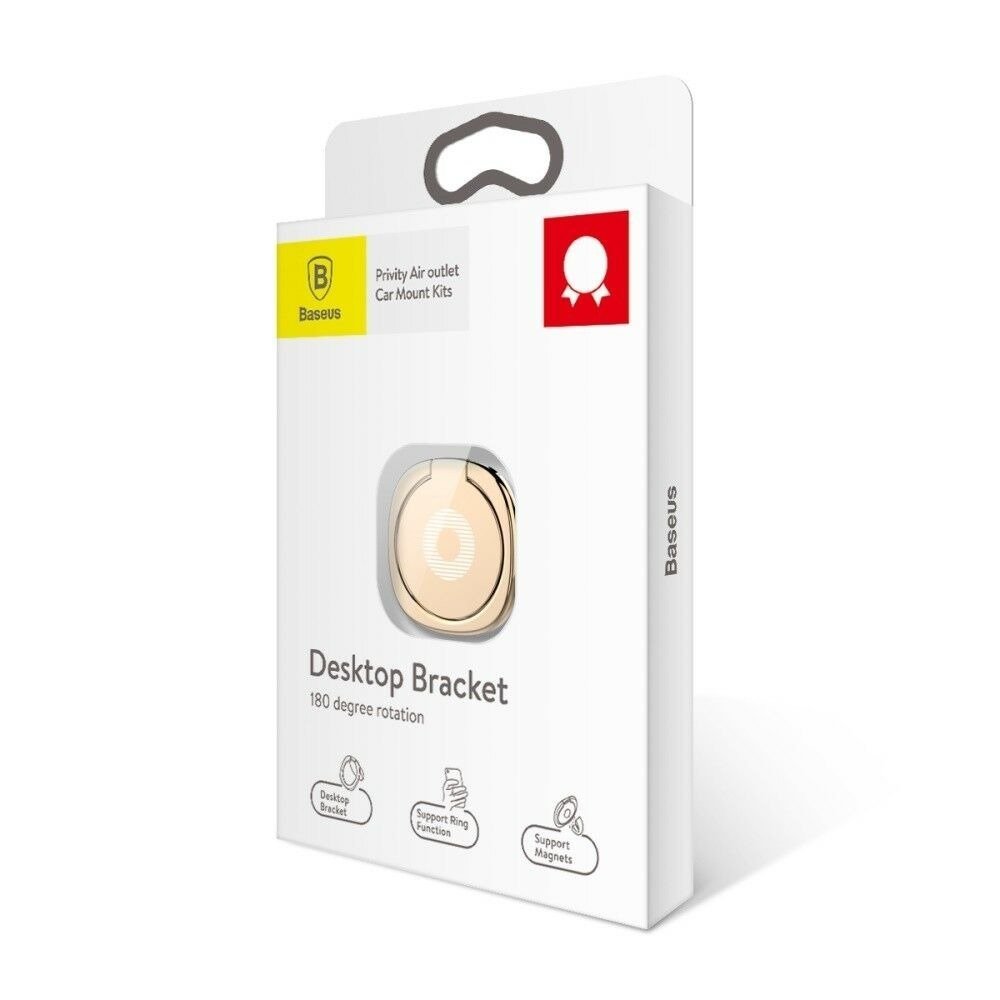 Baseus Privity Ring Holder - Δαχτυλίδι Συγκράτησης Κινητού / Tablet - Βάση Στήριξης - Gold - SUMQ-0V