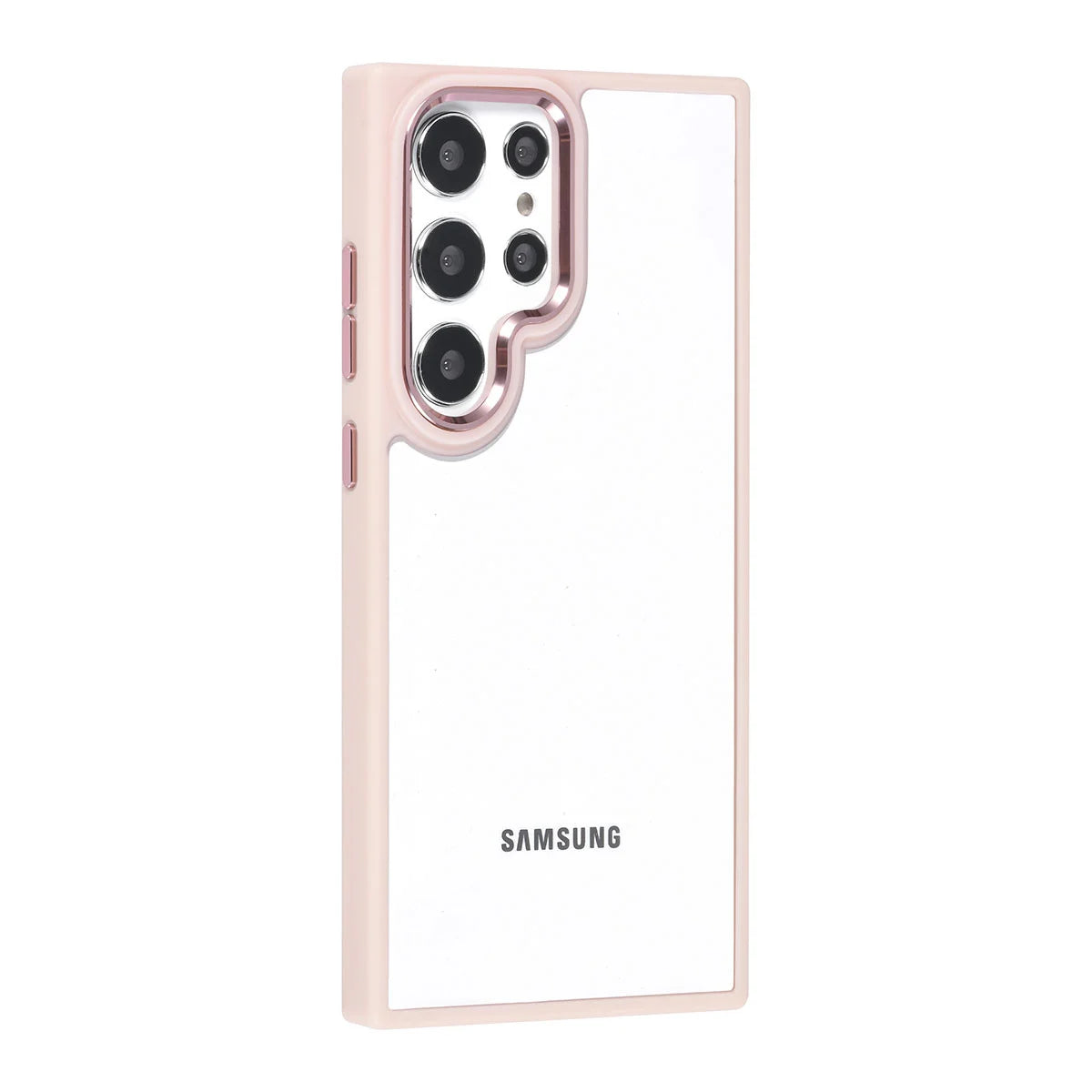 Tuniq Samsung Galaxy S24 Ultra - Σκληρή Θήκη με Πλαίσιο Σιλικόνης - Ροζ / Διάφανο