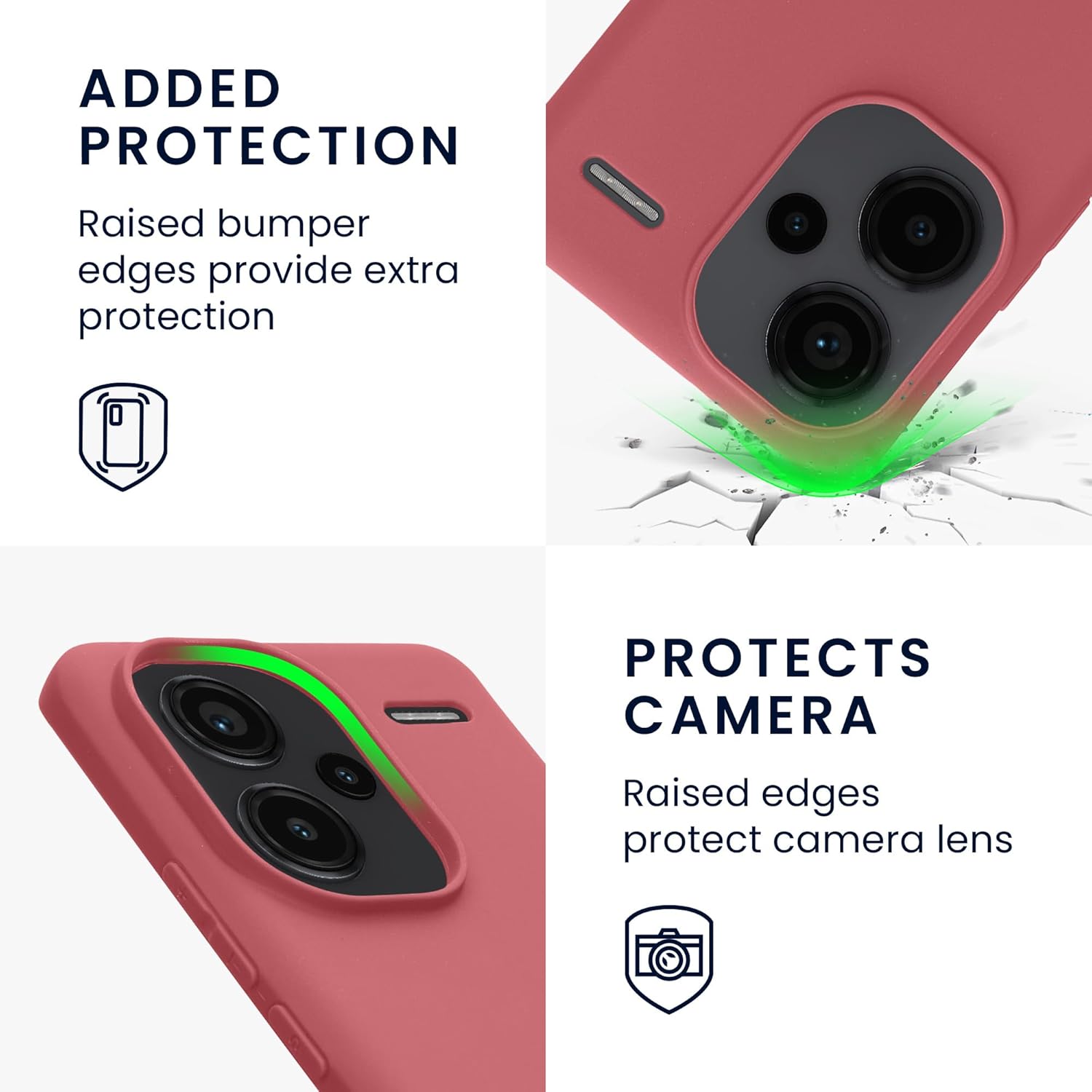 KW Xiaomi Redmi Note 13 Pro+ 5G Λεπτή Θήκη Σιλικόνης TPU - Dark Rose