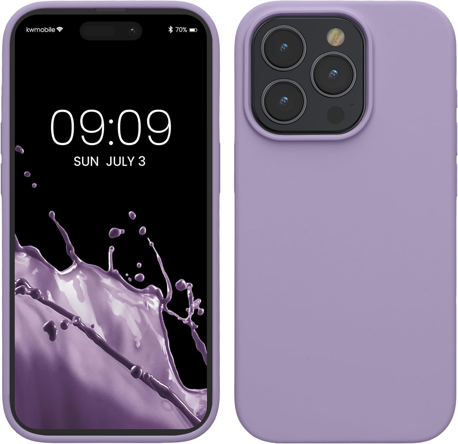 KW iPhone 15 Pro Max Θήκη Σιλικόνης Rubberized TPU - Violet Purple