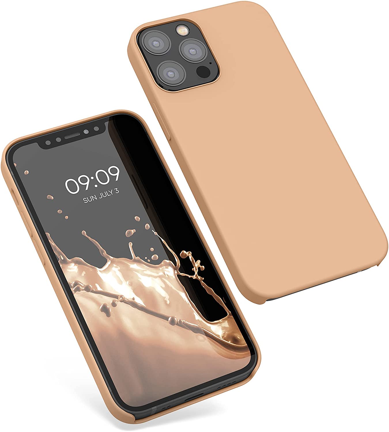 KW iPhone 12 / iPhone 12 Pro Θήκη Σιλικόνης Rubber TPU - Peach Nougat - 52641.194