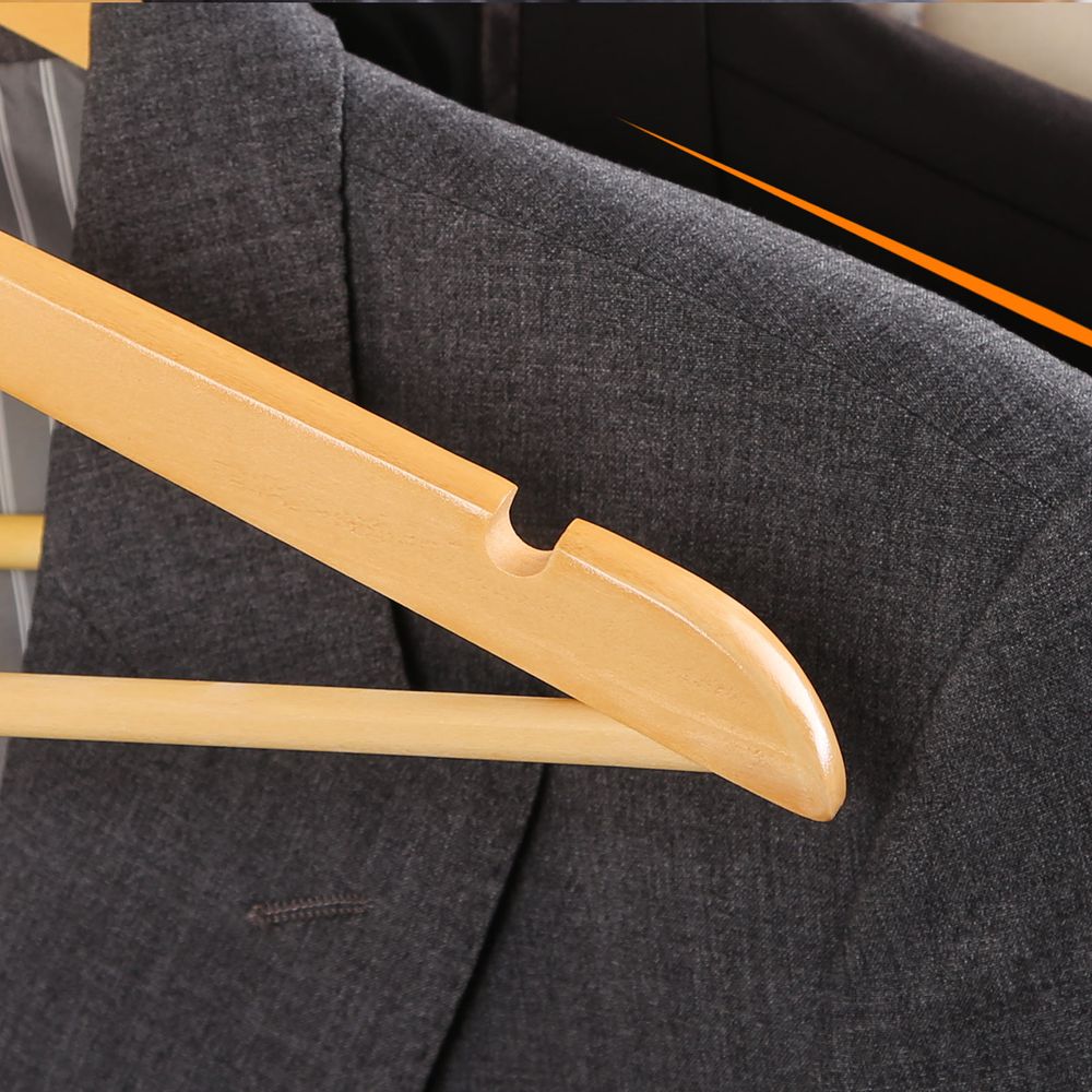 Songmics Σετ με 50 Ξύλινες Κρεμάστρες Ρούχων - Natural - CRW001-50