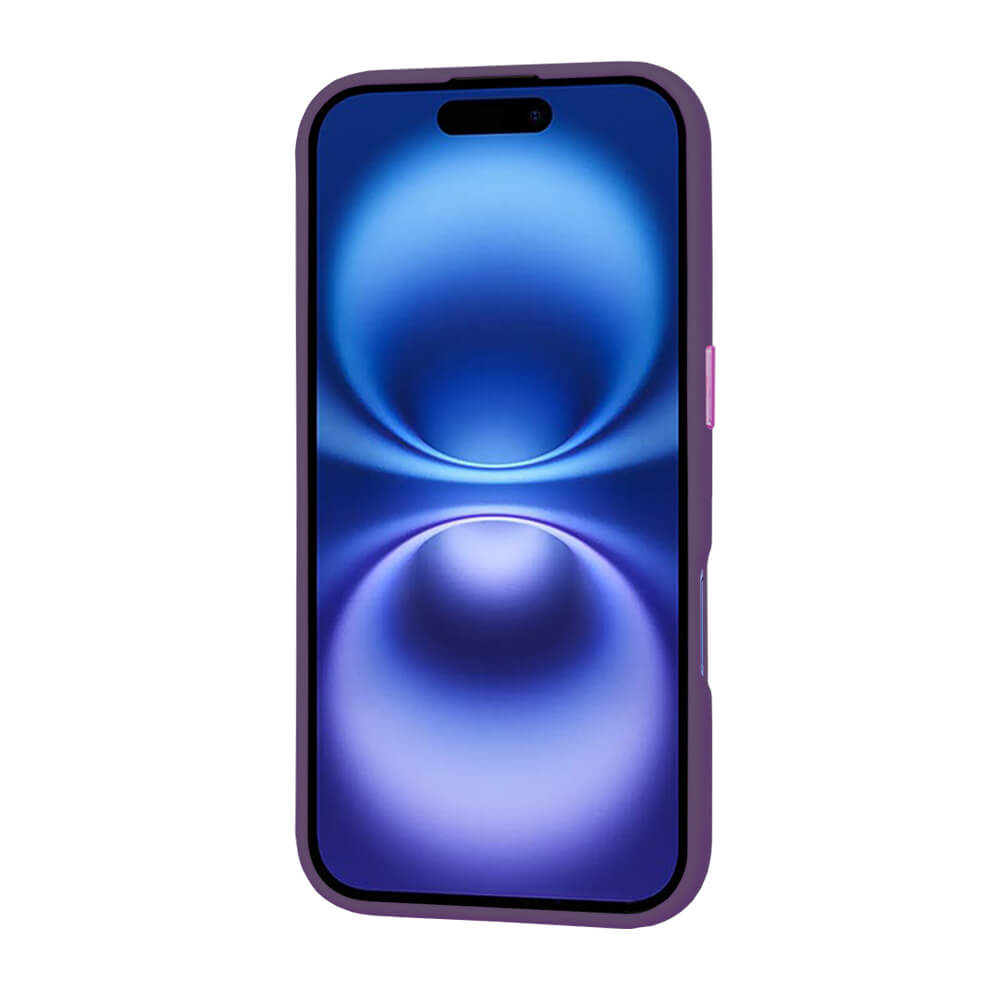 Techsuit iPhone 16 - HaloFrost Series MagSafe - Σκληρή Θήκη με Πλαίσιο Σιλικόνης - Deep Purple