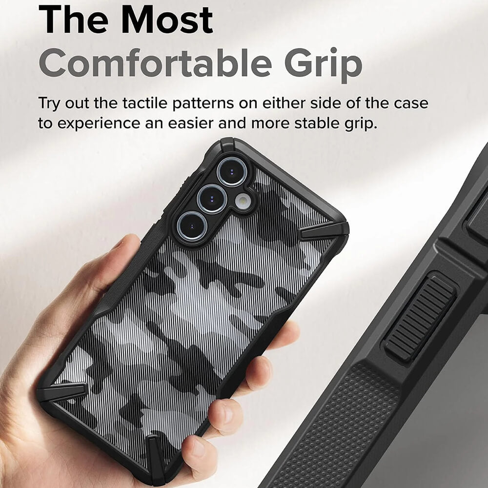 Ringke Samsung Galaxy A55 5G - Fusion X - Σκληρή Θήκη με Πλαίσιο Σιλικόνης - Camo Black