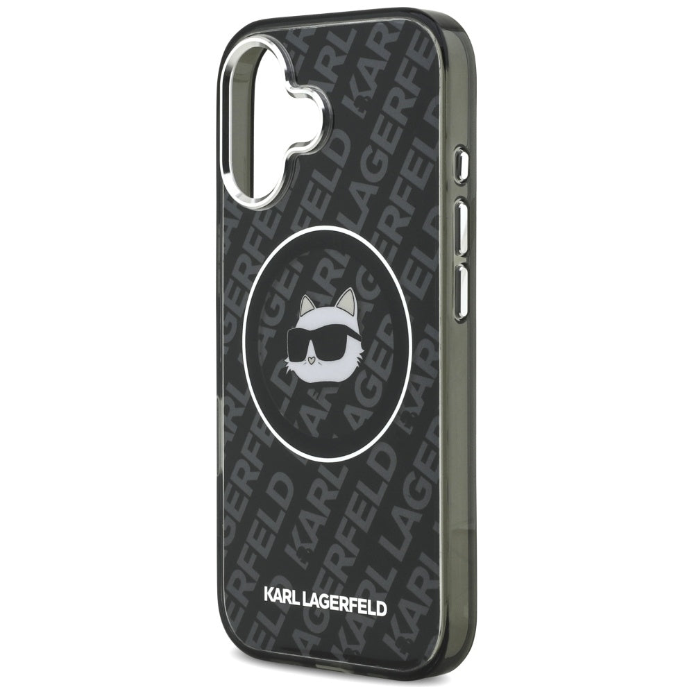 Karl Lagerfeld iPhone 17 - IML Choupette Head Logo MagSafe - Σκληρή Θήκη με Πλαίσιο Σιλικόνης - Black - KLHMP17SHMKBCHOK