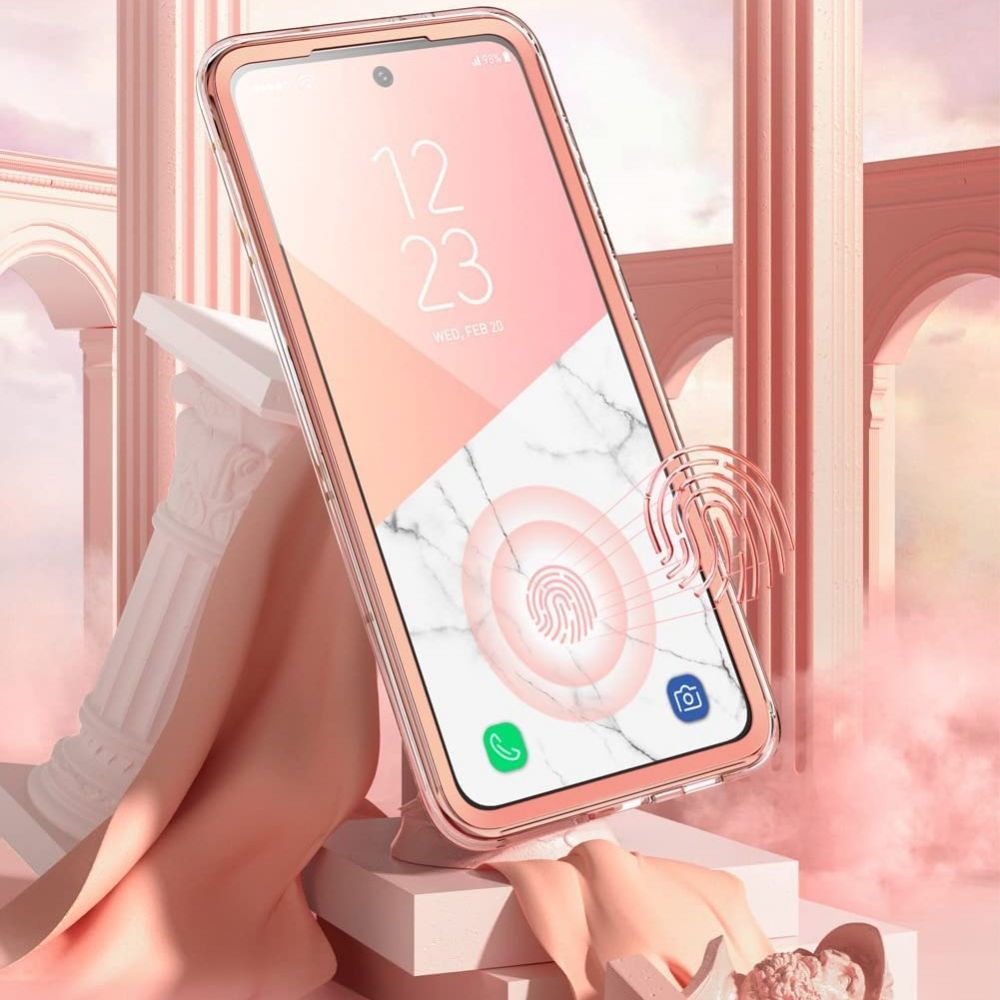 i-Blason Samsung Galaxy S22 Plus Cosmo Σκληρή Θήκη με Πλαίσιο Σιλικόνης και Προστασία Οθόνης - Marble