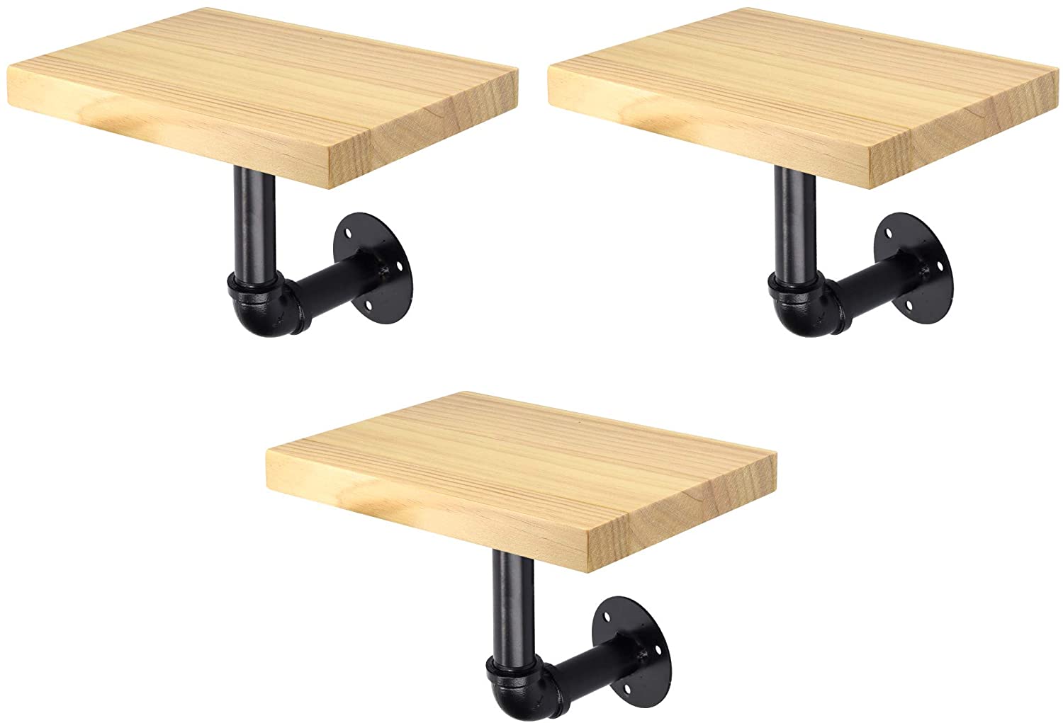 Navaris Σετ 3 Ράφια με Βάση - Light Brown - 50683.1.24