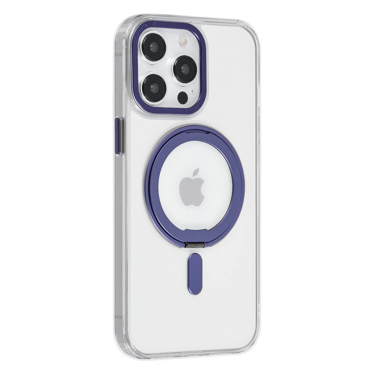 Tuniq iPhone 15 Pro Max - Σκληρή MagSafe Θήκη με Περιστρεφόμενο Δαχτυλίδι Συγκράτησης - Διάφανη / Μοβ