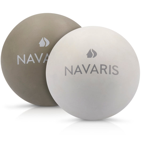 Navaris Lacrosse Massage Balls Set of 2 - Μπάλες Μασάζ για πριν ή μετά την άθληση - Grey / Dark Grey - 41512
