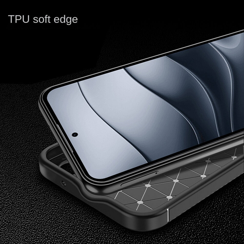 Techsuit Xiaomi Redmi Note 14 5G - CarbonFiber - Θήκη Σιλικόνης - Black