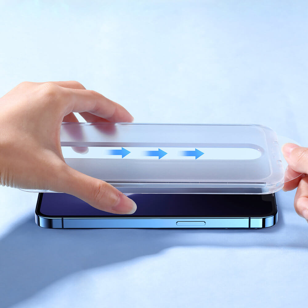Joyroom iPhone 14 Pro Max Easy Fit Full Screen Tempered Glass Αντιχαρακτικό Γυαλί Οθόνης 9H - Διάφανο - JR-DH12