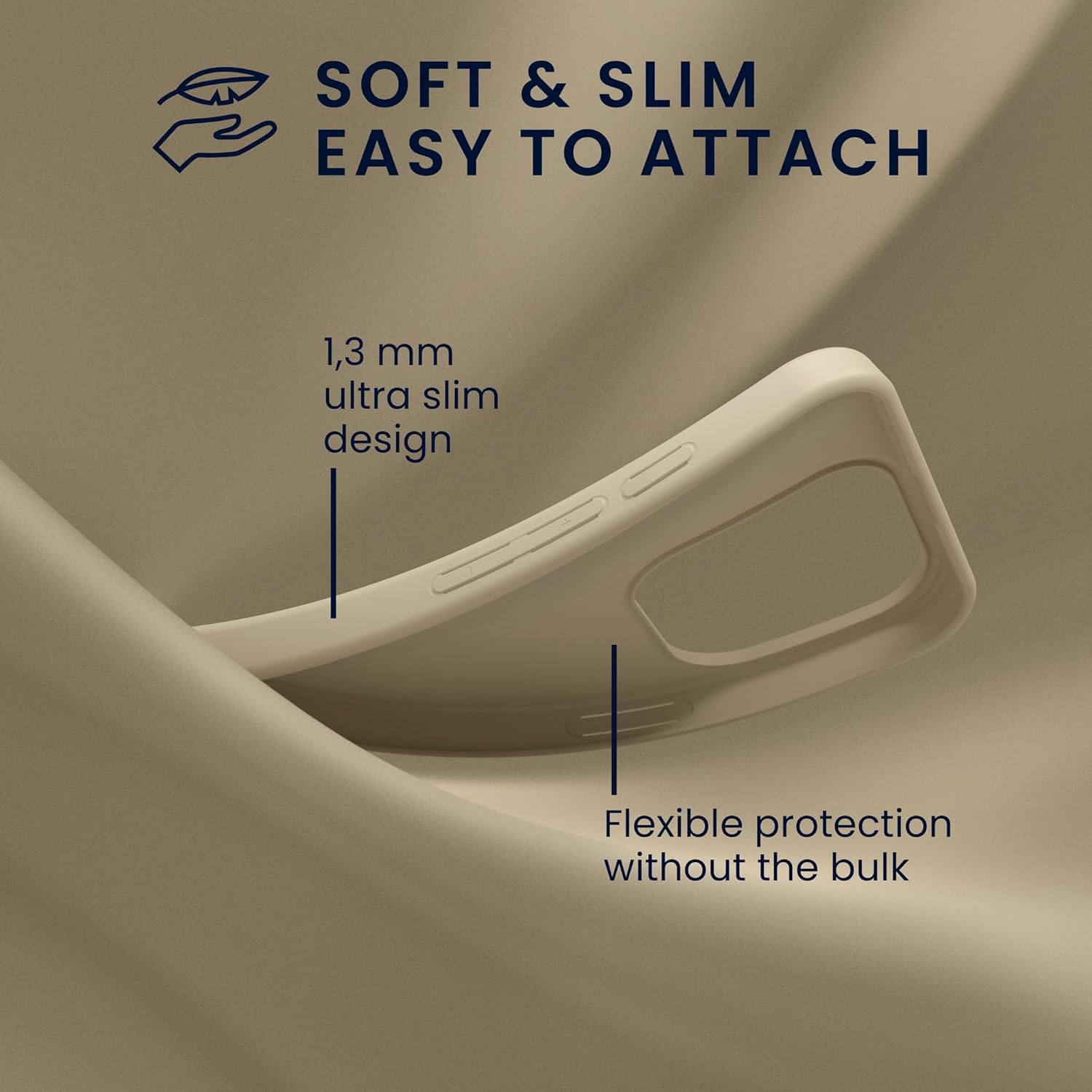 KW iPhone 16 Pro Λεπτή Θήκη Σιλικόνης TPU - Cream