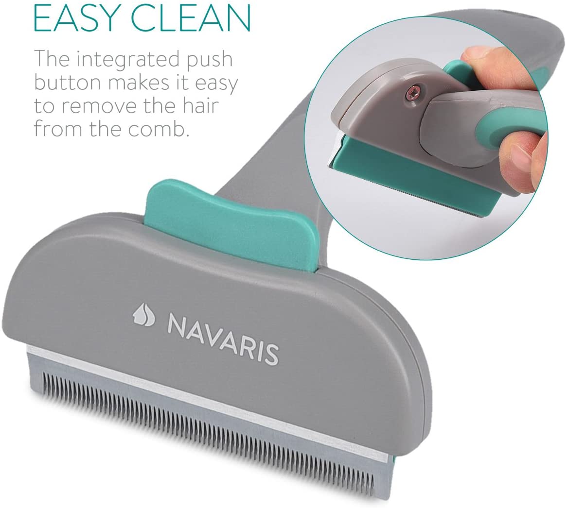 Navaris Χτένα για Κατοικίδια - Grey / Turquoise - 44331