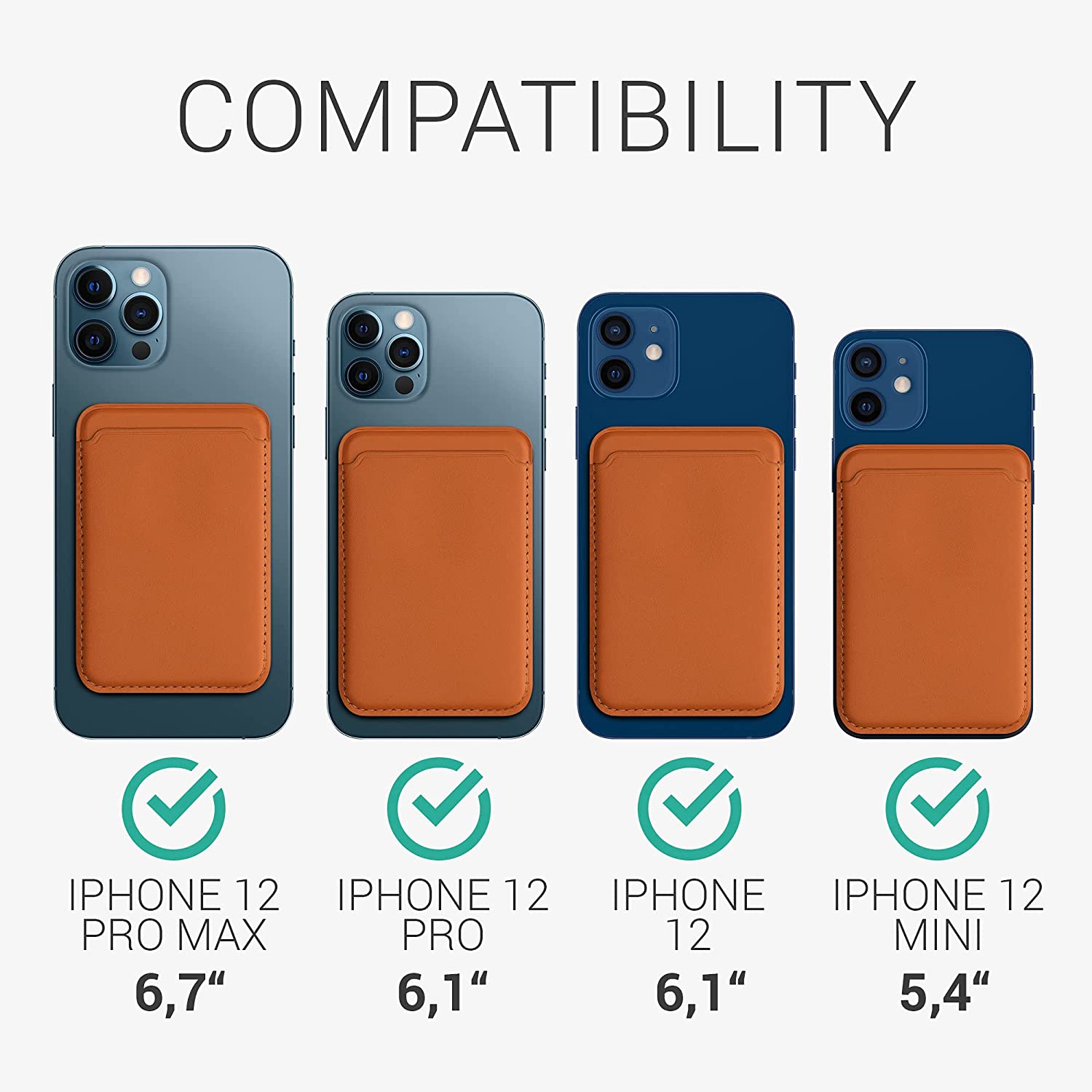 KW iPhone Θήκη από Συνθετικό Δέρμα για Πιστωτικές Κάρτες - Orange - 54606.29