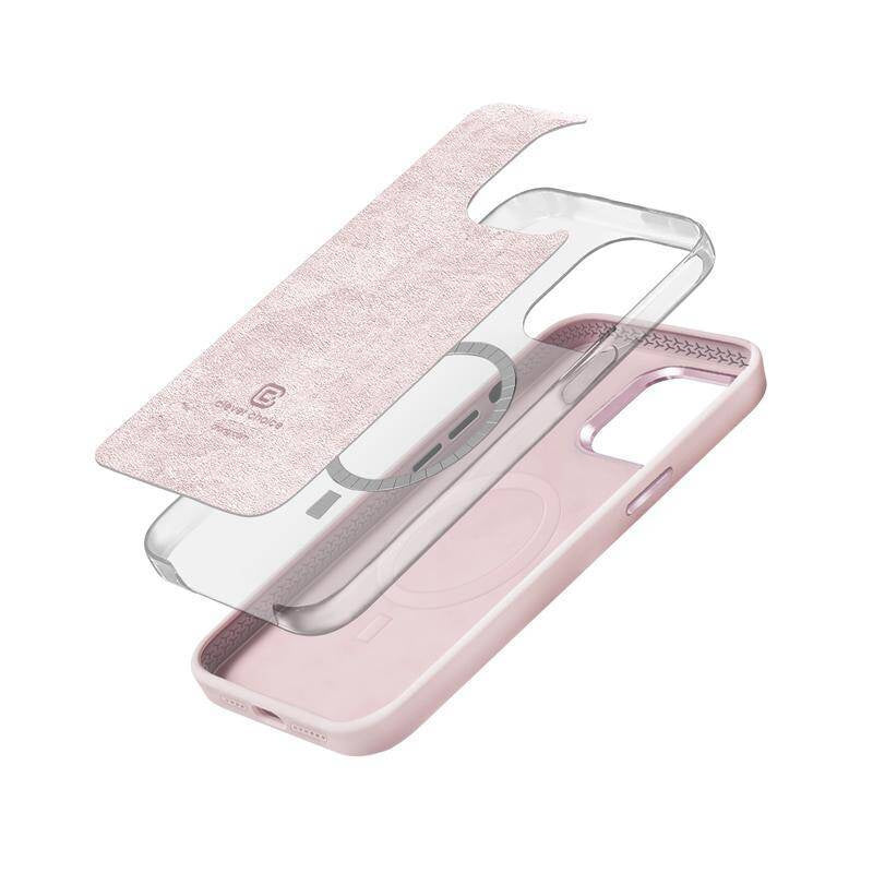 Crong iPhone 15 Pro Color Cover Lux Magnetic - Θήκη Σιλικόνης με MagSafe - Pink