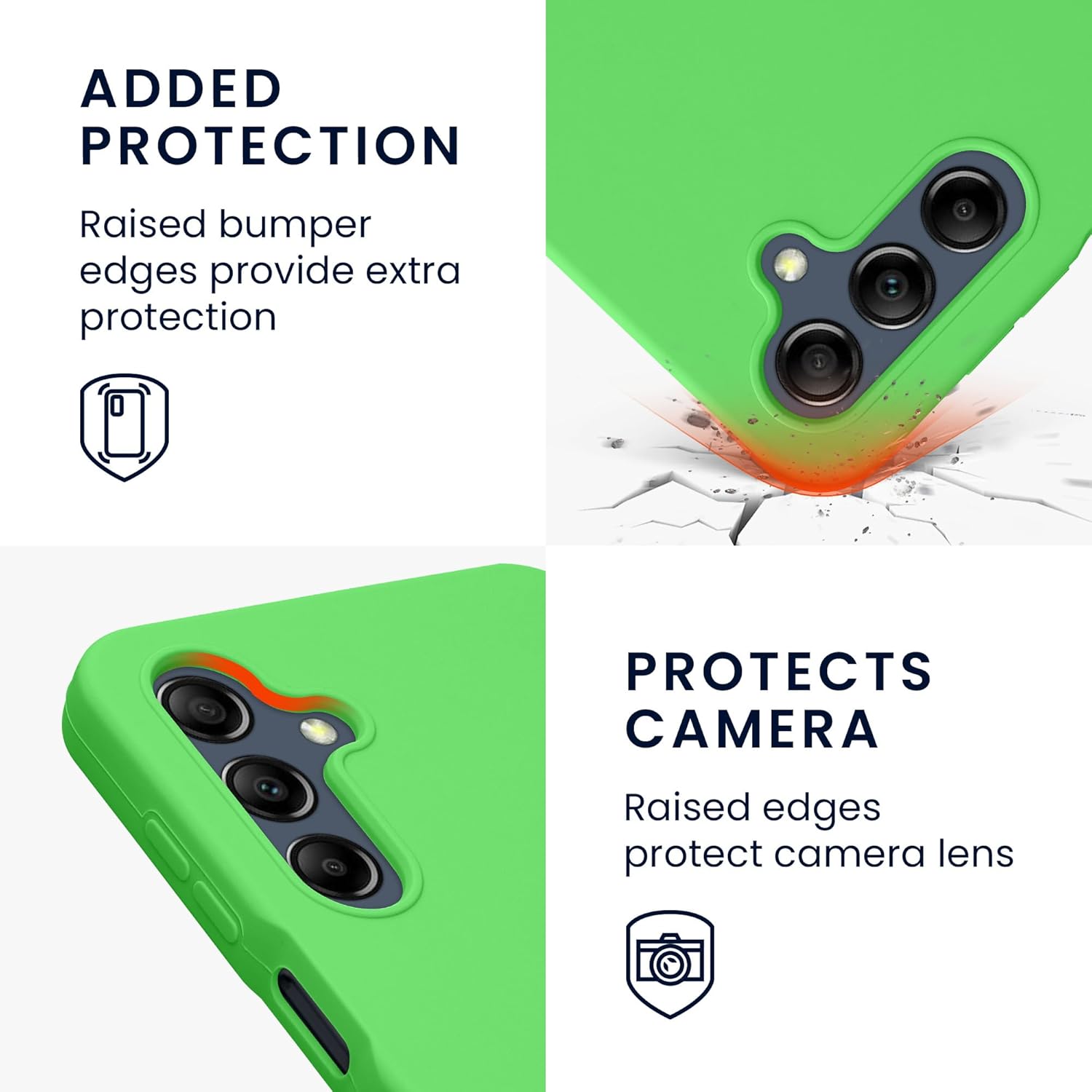 KW Samsung Galaxy A16 4G / A16 5G Θήκη Σιλικόνης Rubberized TPU - Lime Green