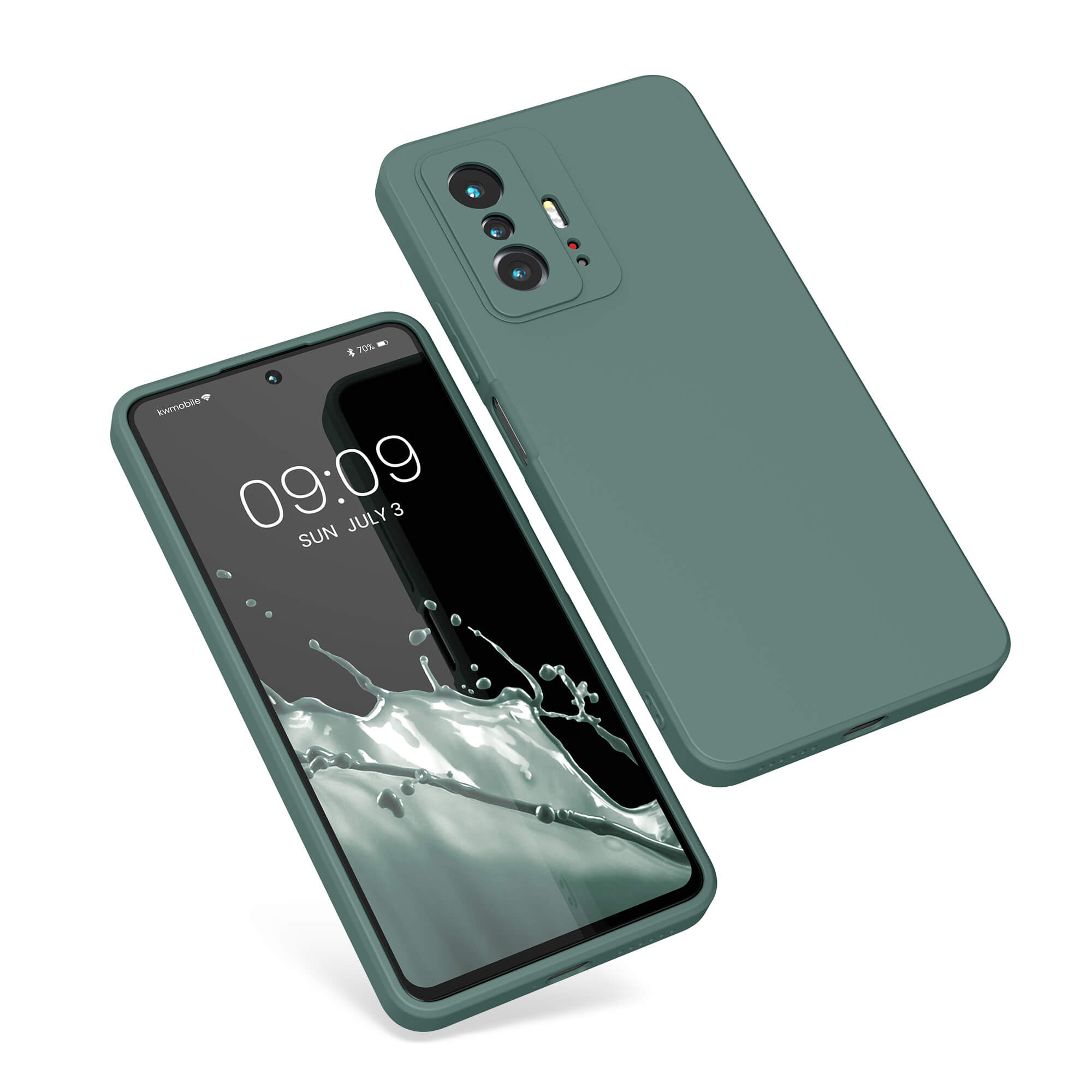 KW Xiaomi 11T / 11T Pro Θήκη Σιλικόνης Rubberized TPU - Forest Green - 56573.166