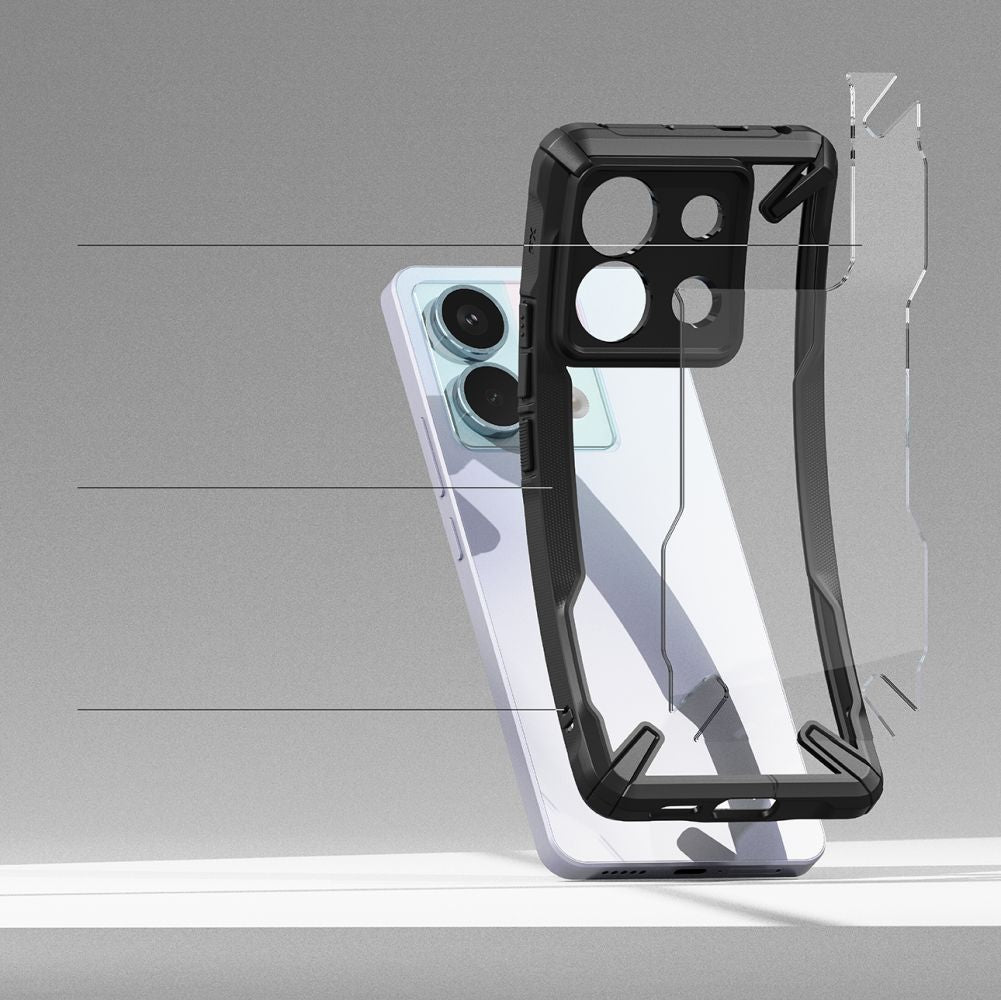 Ringke Xiaomi Redmi Note 13 Pro 5G / Poco X6 5G Fusion X Σκληρή Θήκη με Πλαίσιο Σιλικόνης - Black