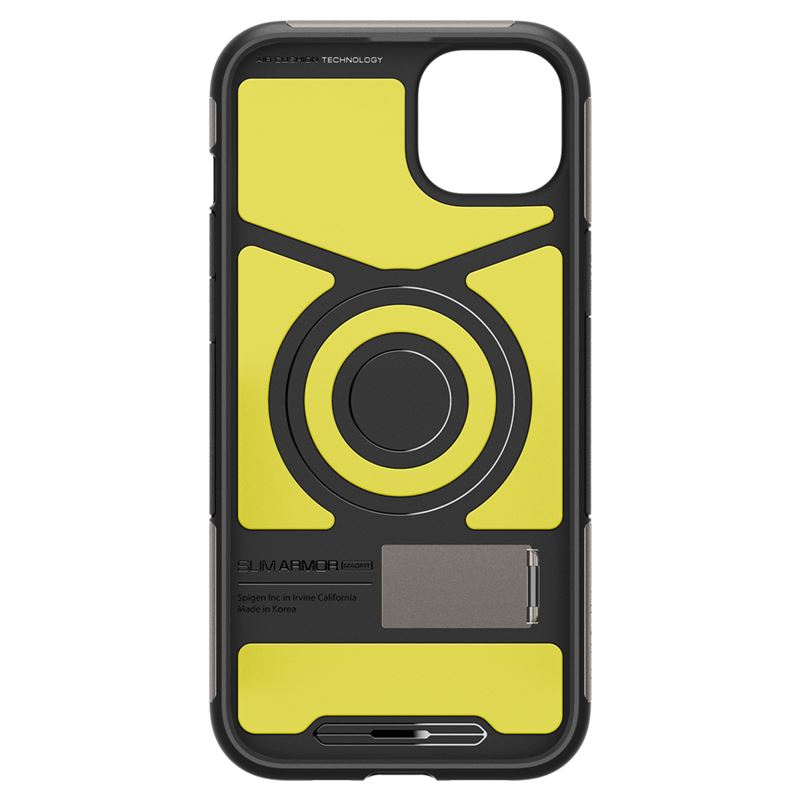 Spigen iPhone 15 Plus Slim Armor Mag Σκληρή Θήκη με Stand και MagSafe - Gunmetal