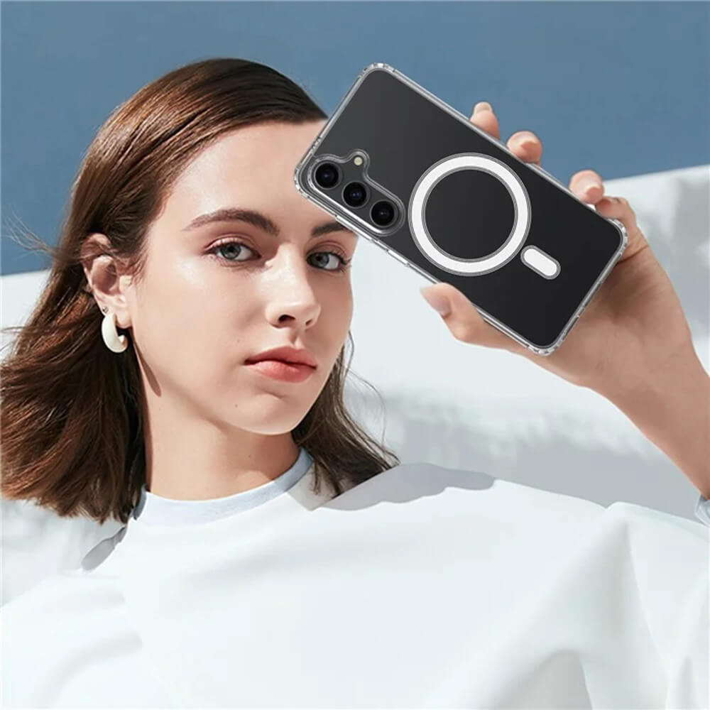 Techsuit Samsung Galaxy S25 - MagSafe Pro - Σκληρή Θήκη με Πλαίσιο Σιλικόνης - Διάφανη