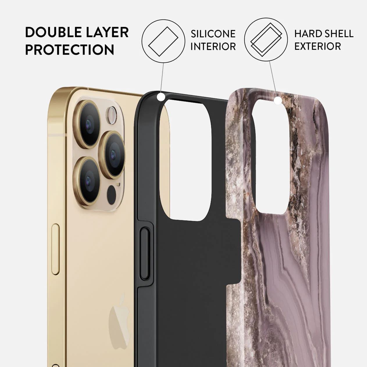Burga iPhone 14 Pro Fashion Tough Σκληρή Θήκη - Golden Taupe