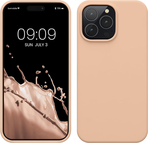 KW iPhone 14 Pro Max Θήκη Σιλικόνης Rubberized TPU - Pastel Peach