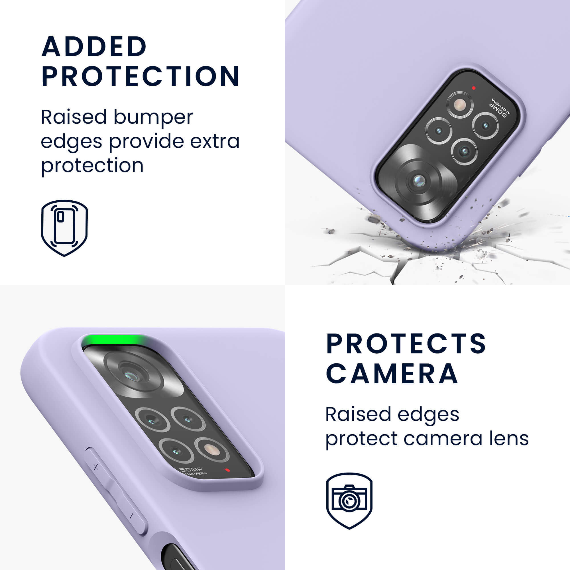 KW Xiaomi Redmi Note 11 / Redmi Note 11S Θήκη Σιλικόνης TPU - Lavender - 57368.108