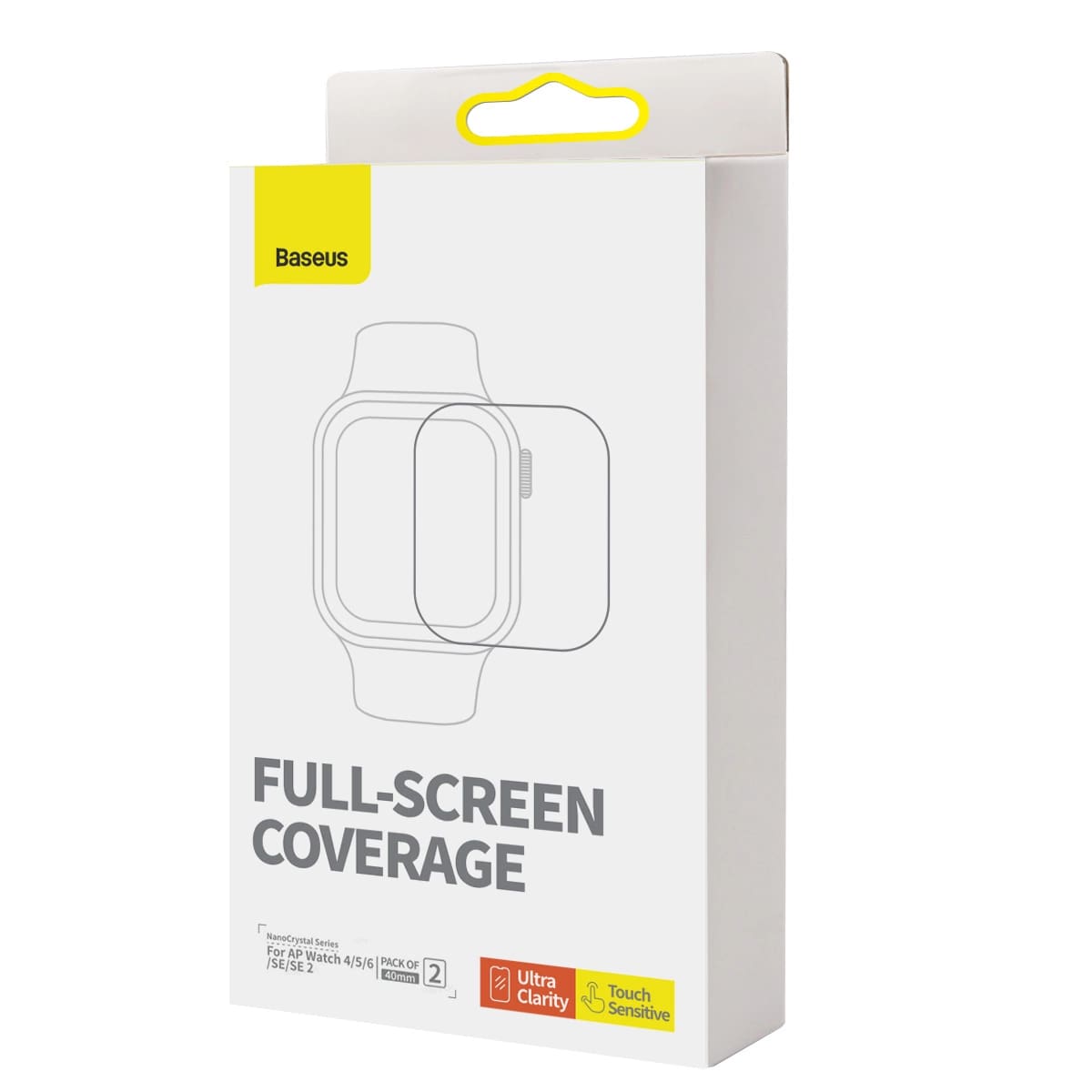 Baseus Προστασία Οθόνης Apple Watch 4 / 5 / 6 / SE / SE 2 - 40 mm - NanoCrystal Προστατευτική Μεμβράνη Οθόνης - 2 Τεμάχια - Διάφανη