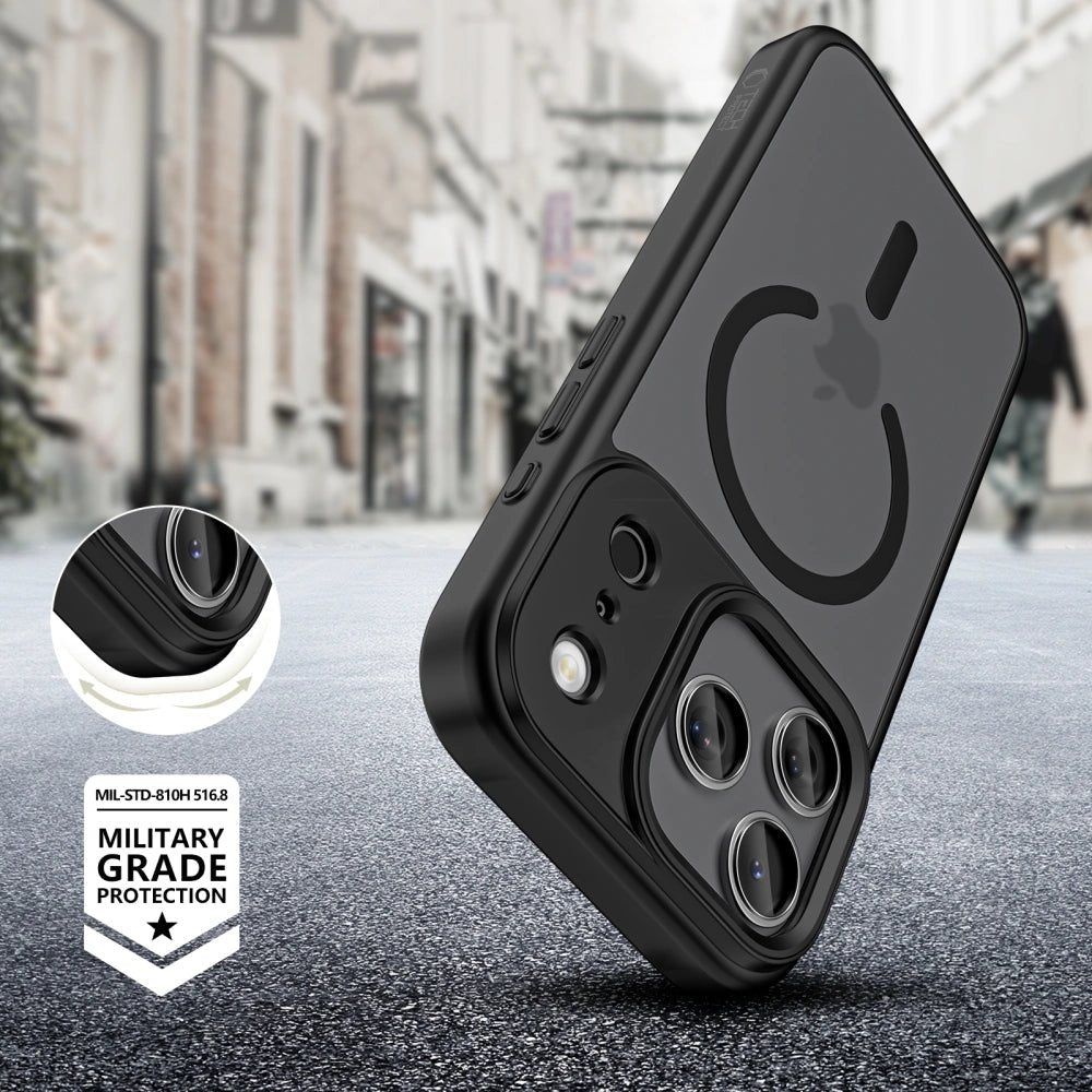 Tech - Protect iPhone 17 Pro - MagMat XT 4 - Set - Σκληρή Θήκη με Πλαίσιο Σιλικόνης και MagSafe - Ημιδιάφανη / Matte Black