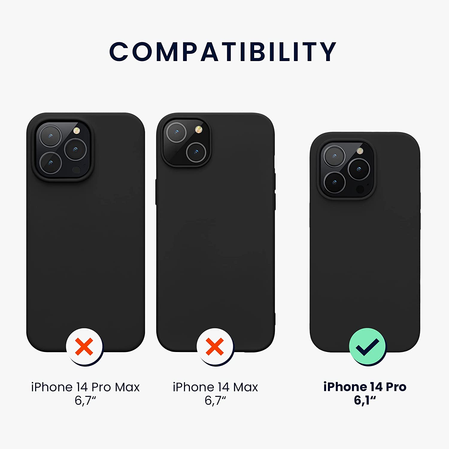 KW iPhone 14 Pro Λεπτή Θήκη Σιλικόνης TPU - Black Matte - 59077.47