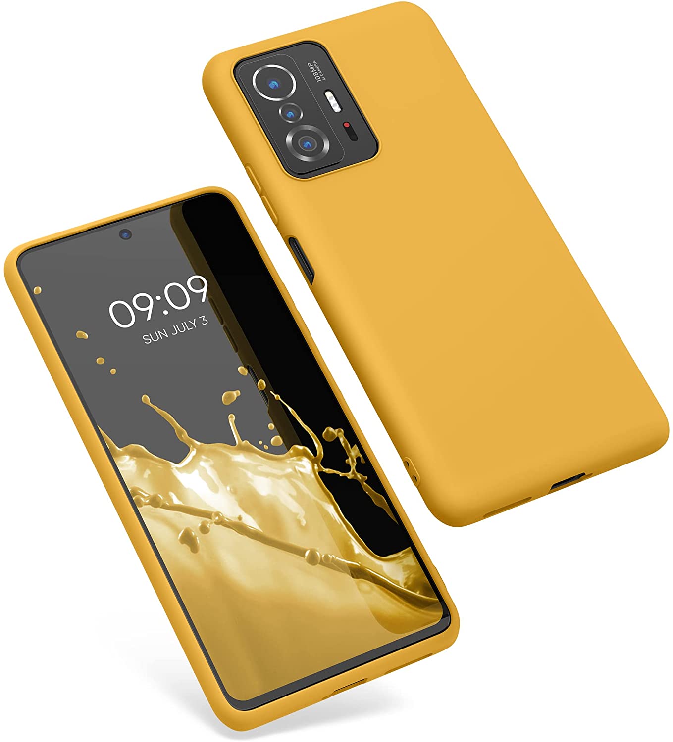 KW Xiaomi 11T / 11T Pro Θήκη Σιλικόνης TPU - Honey Yellow - 56245.143