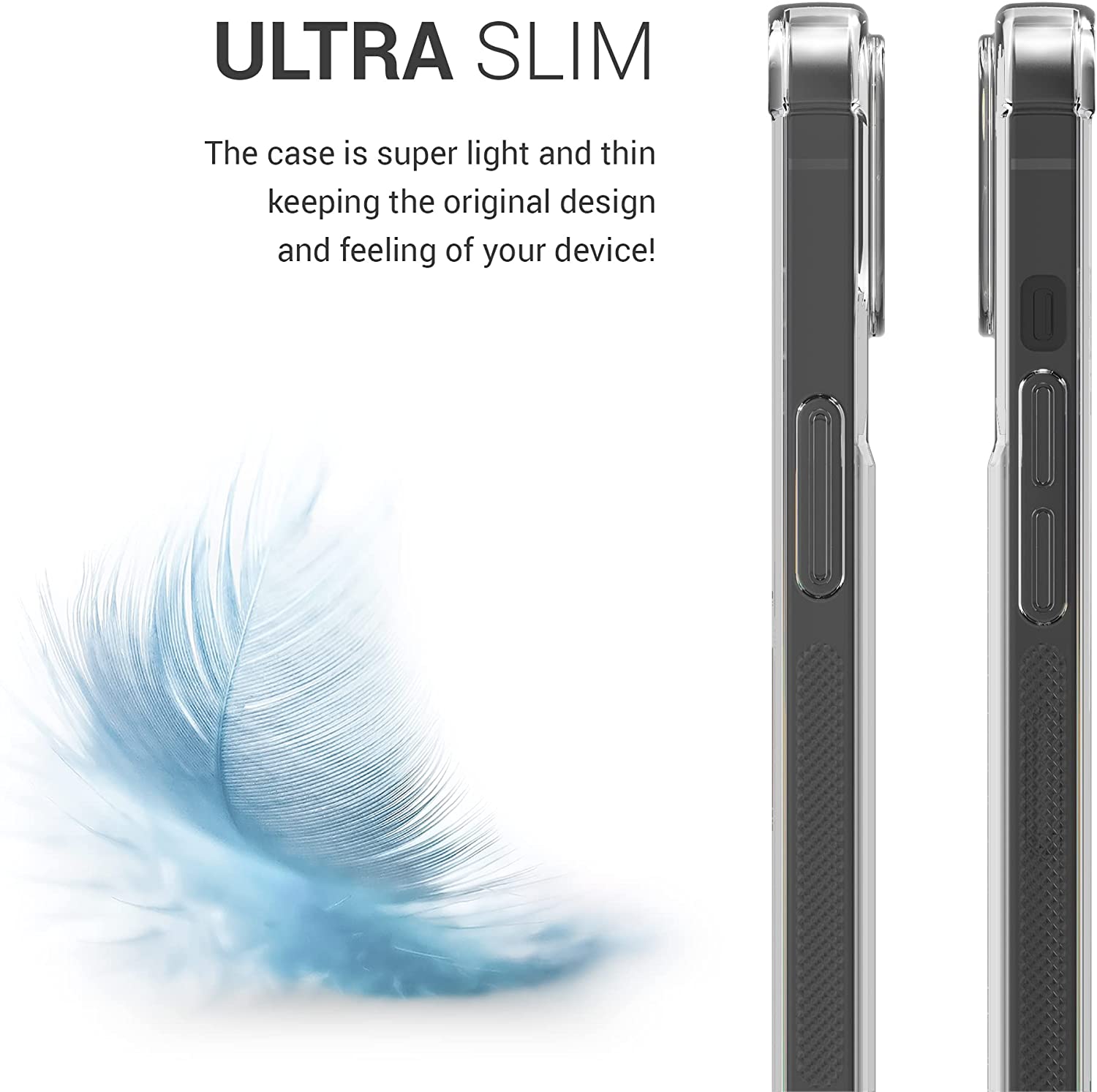 KW iPhone 13 Θήκη Σιλικόνης TPU με Υποδοχή για Κάρτα / Φωτογραφία - Διάφανη - 57523.03